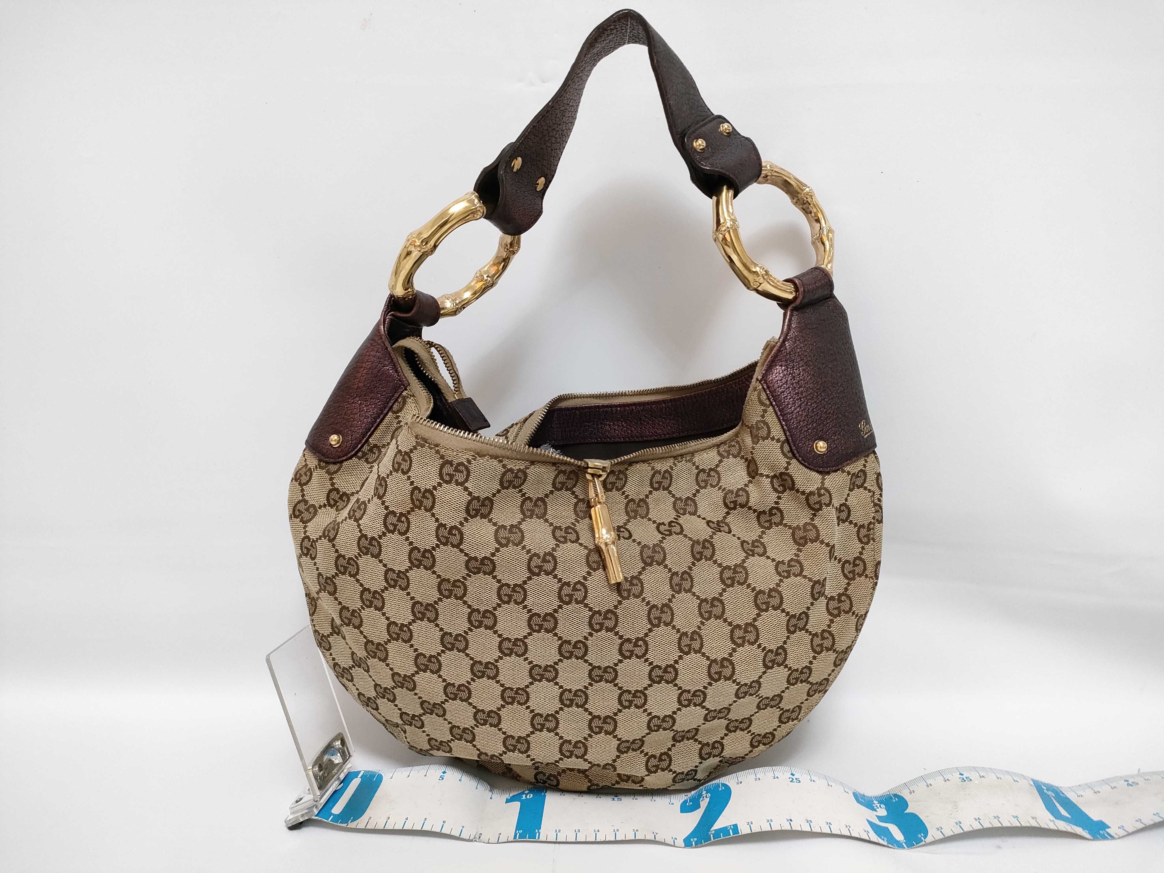 GG Canvas Gucci Metal Bamboo GG Canvas One Shoulder Bag — view 2