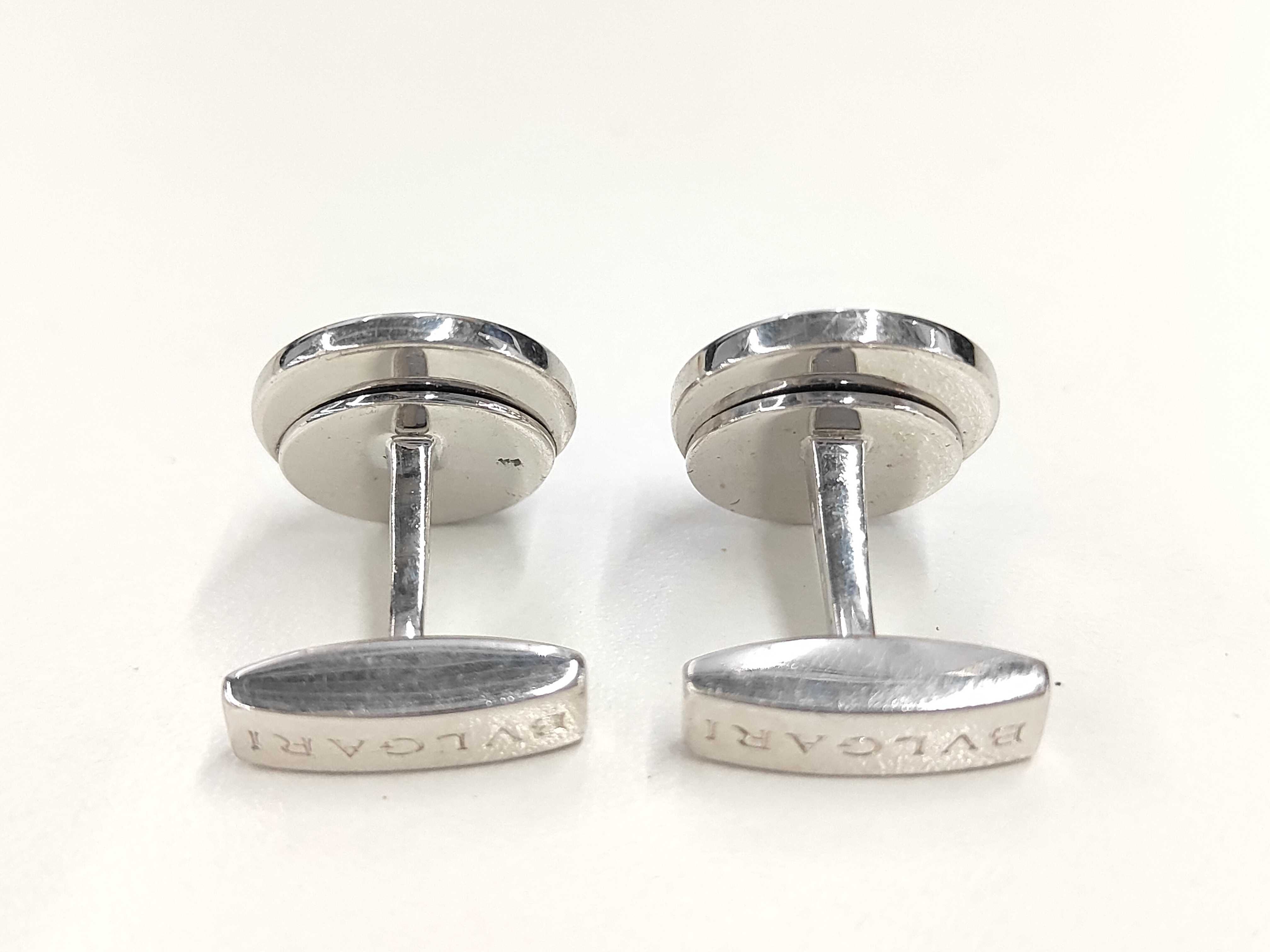 Bulgari Onyx Cufflinks Tie Clip & Cufflinks — view 4