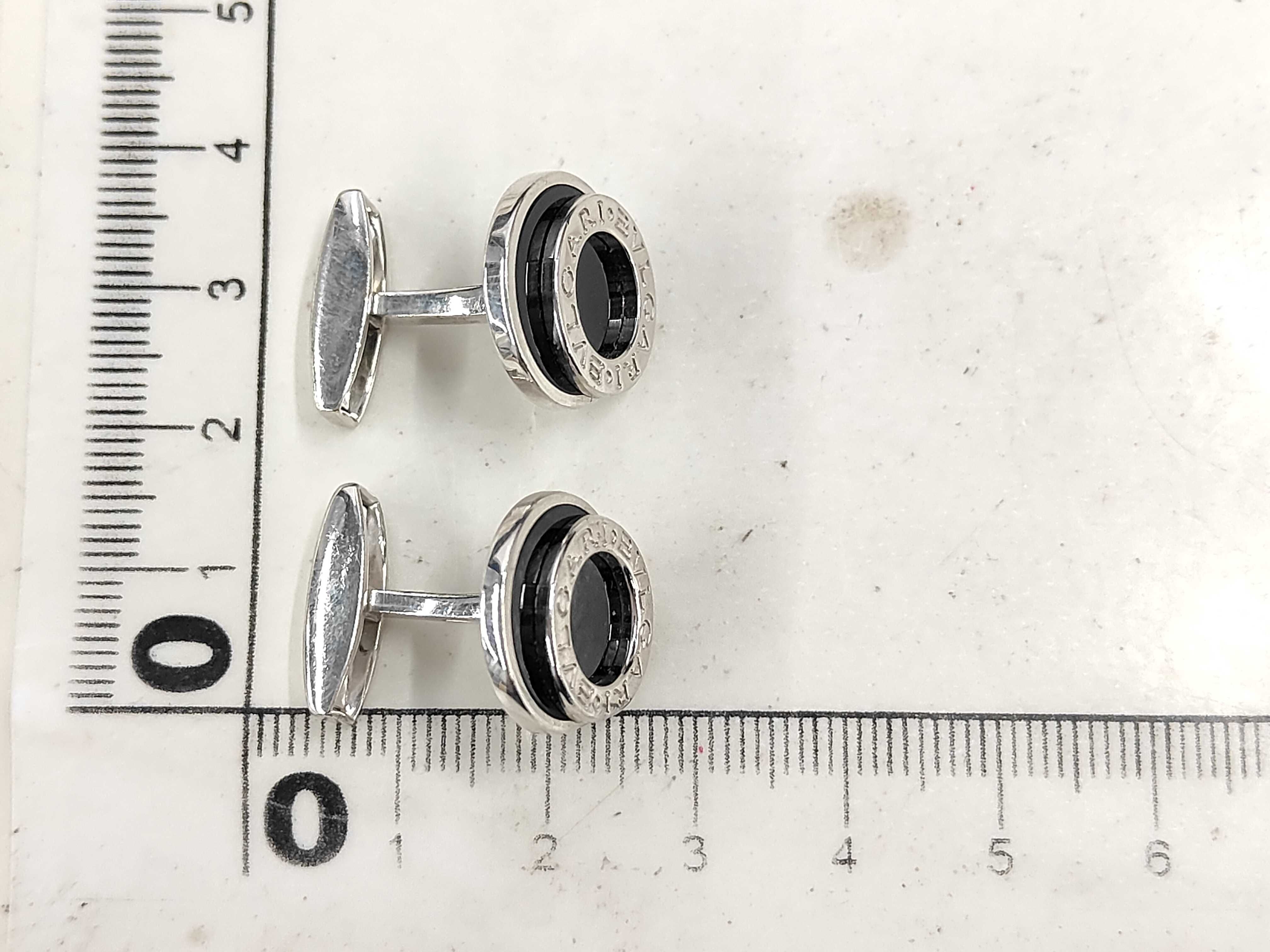 Bulgari Onyx Cufflinks Tie Clip & Cufflinks — view 6