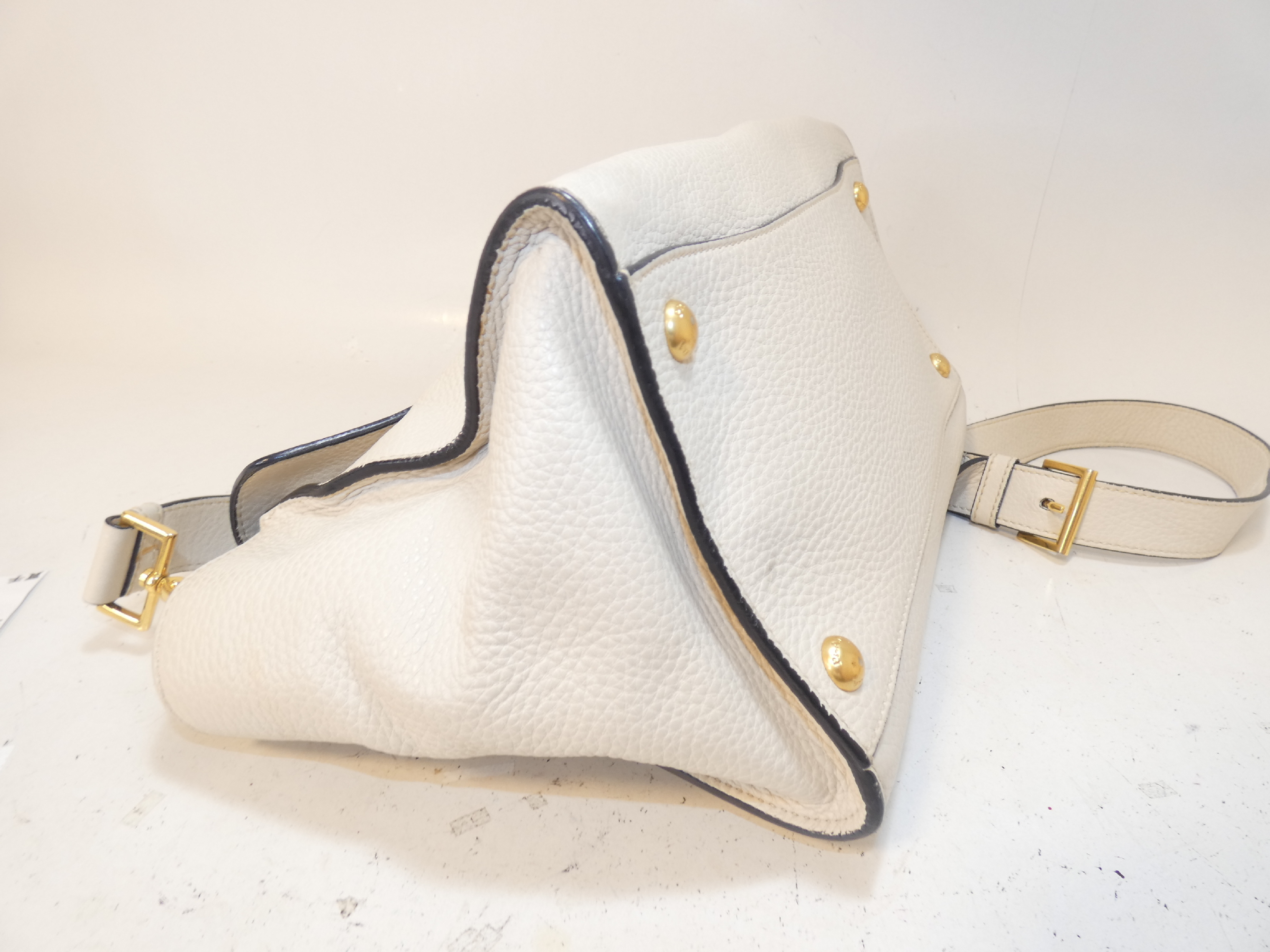 2-way Vitello Rock Leather Shoulder Bag — view 6