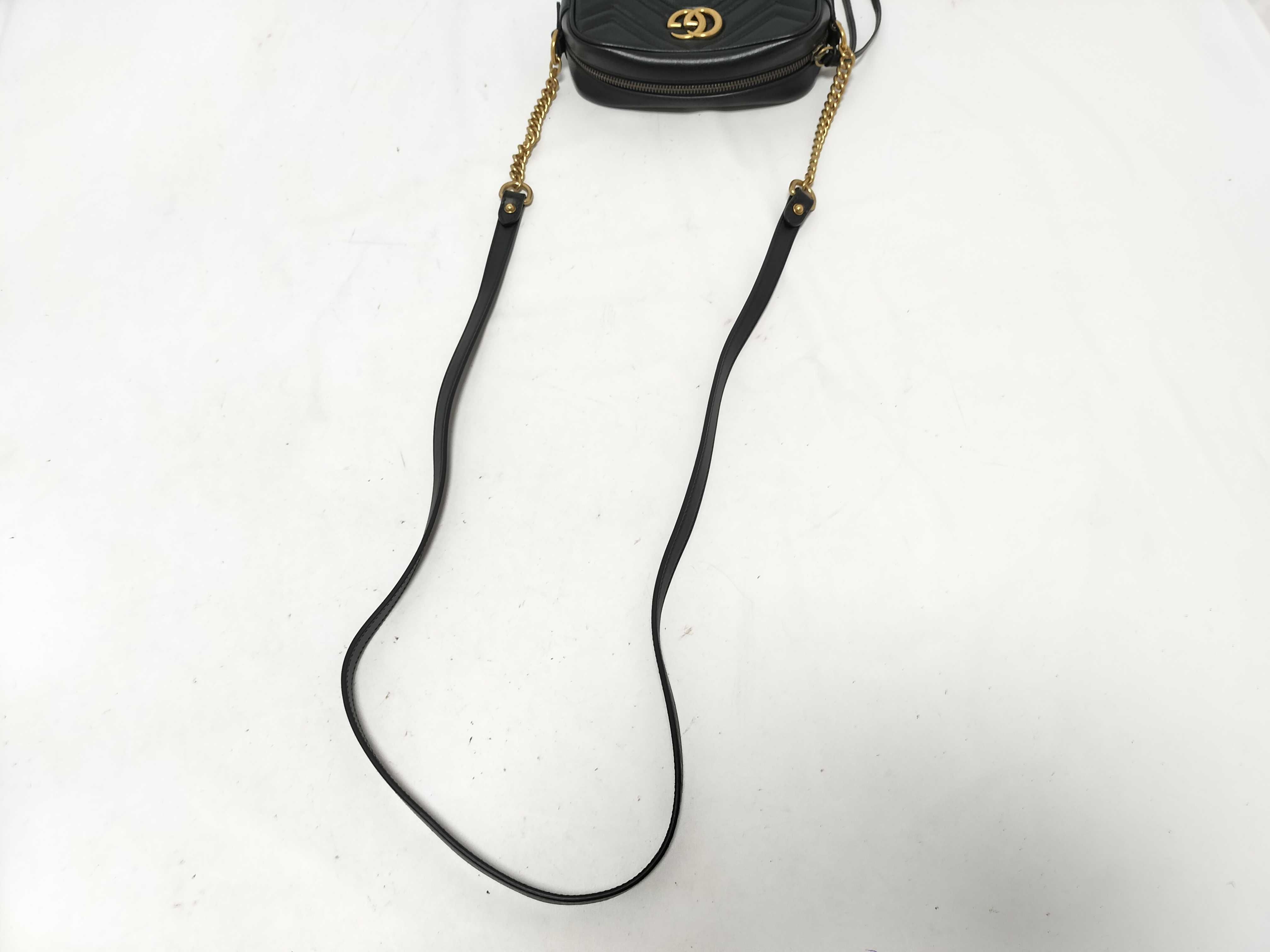 GG Marmont Leather Chain Shoulder Bag, Black, 448065 (Shoulder Bag) — view 11