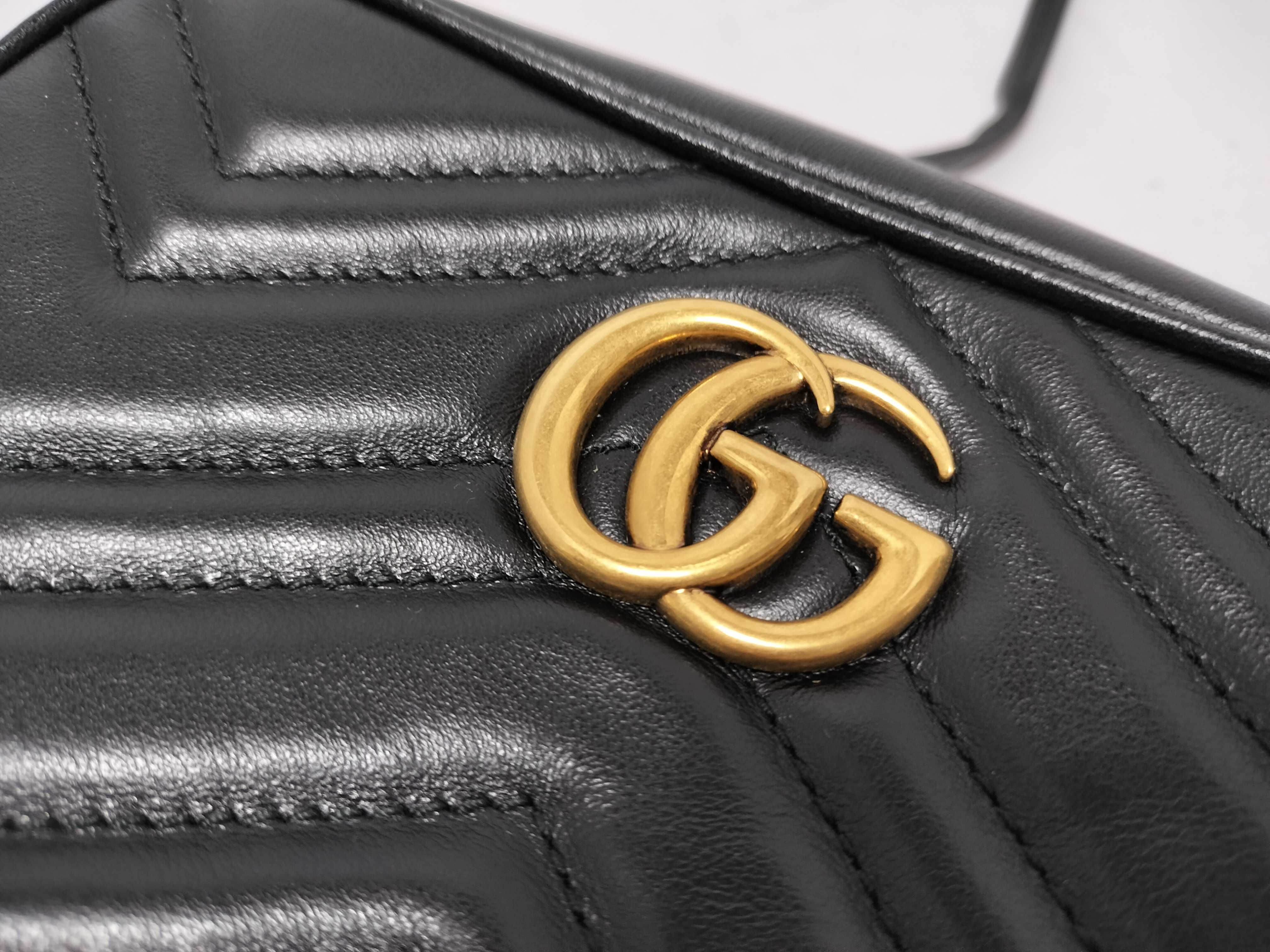GG Marmont Leather Chain Shoulder Bag, Black, 448065 (Shoulder Bag) — view 10