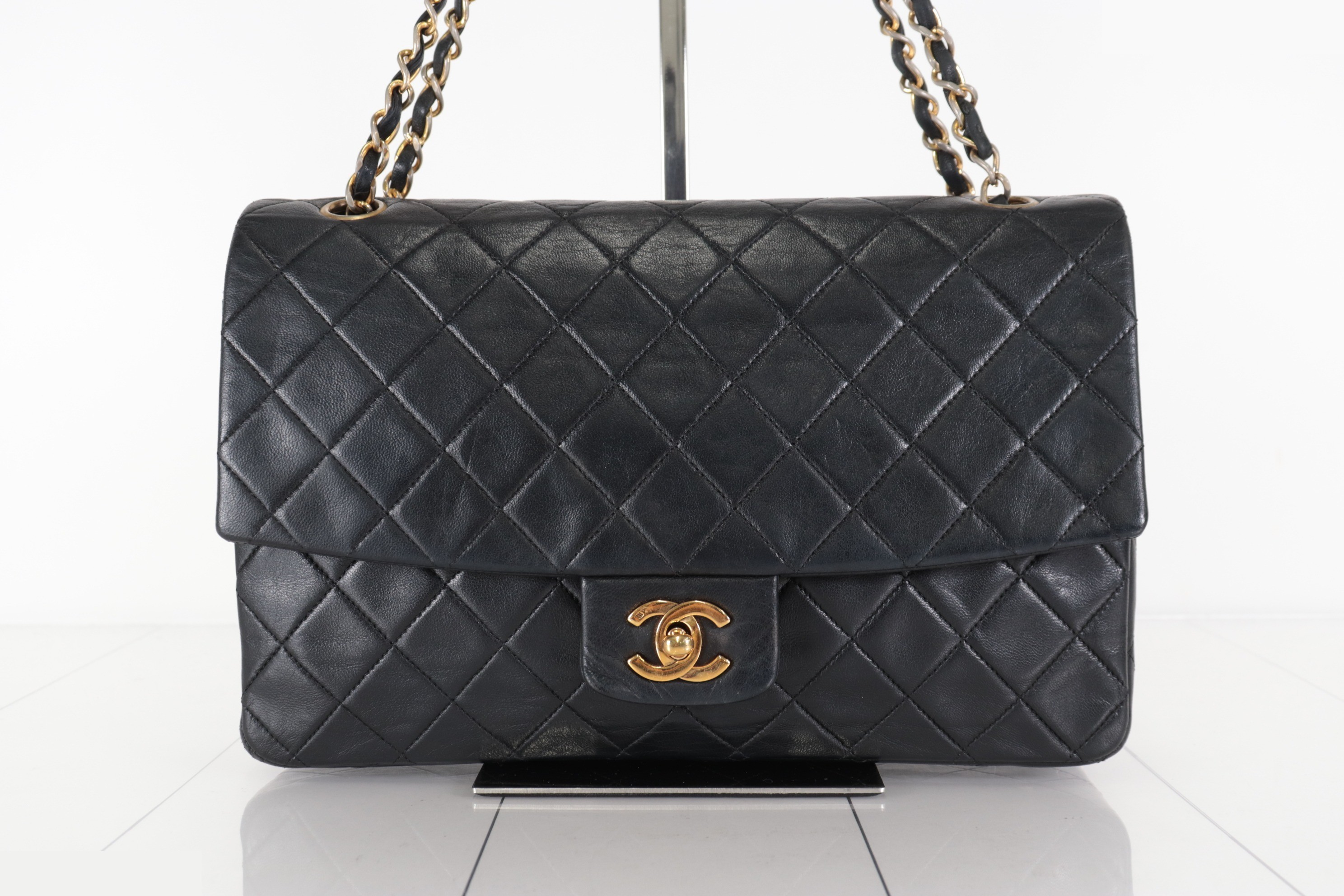 Matelassé Lambskin Chain Shoulder Bag with Pouch, Unit 1 — view 2
