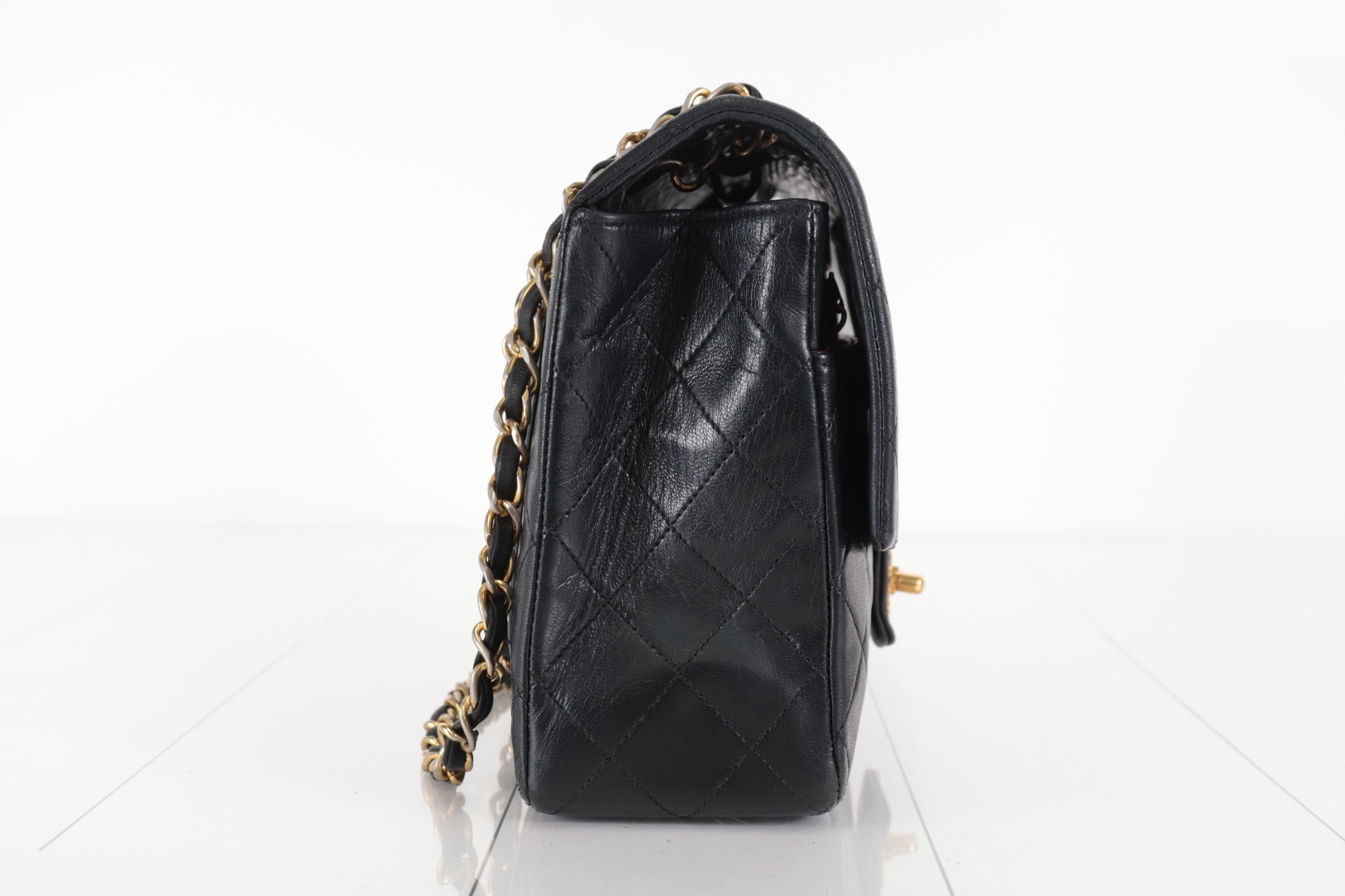 Matelassé Lambskin Chain Shoulder Bag with Pouch, Unit 1 — view 4