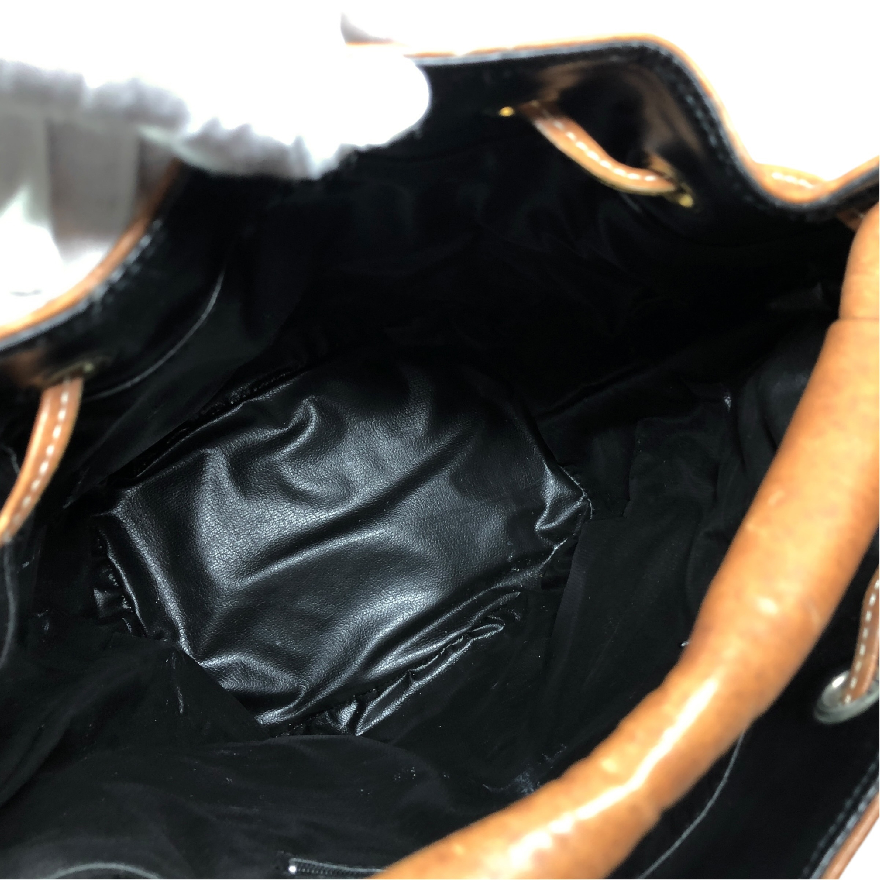 motif drawstring 2-way leather shoulder bag — view 15