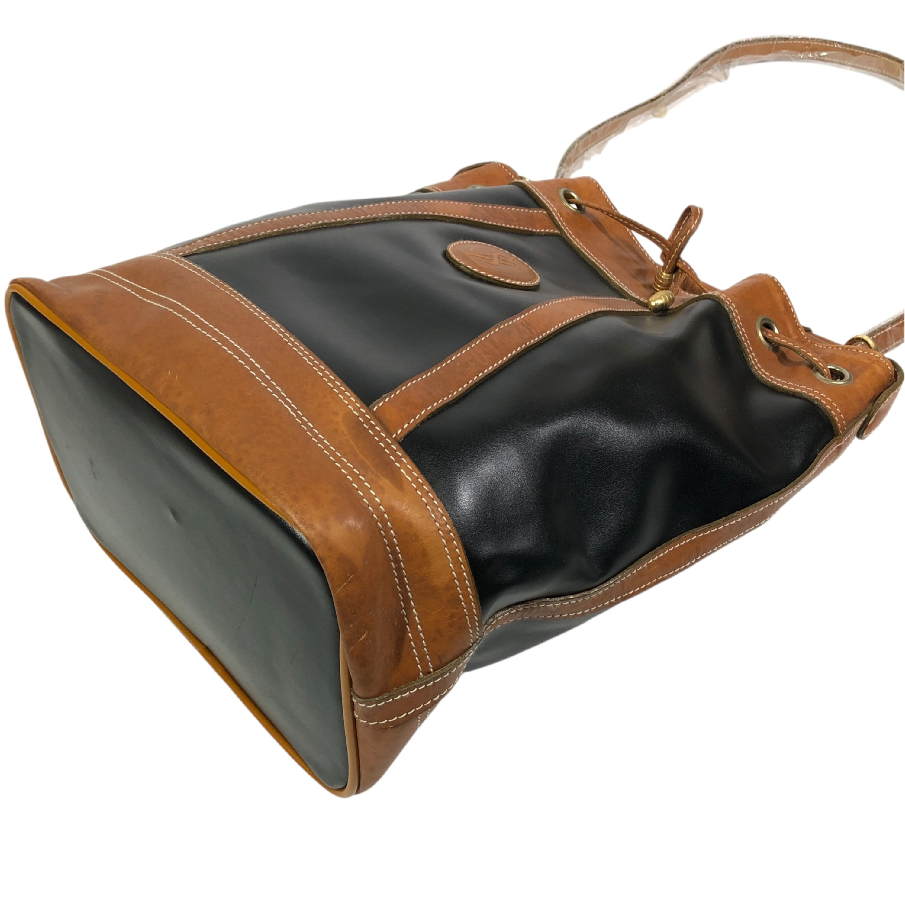 motif drawstring 2-way leather shoulder bag — view 5