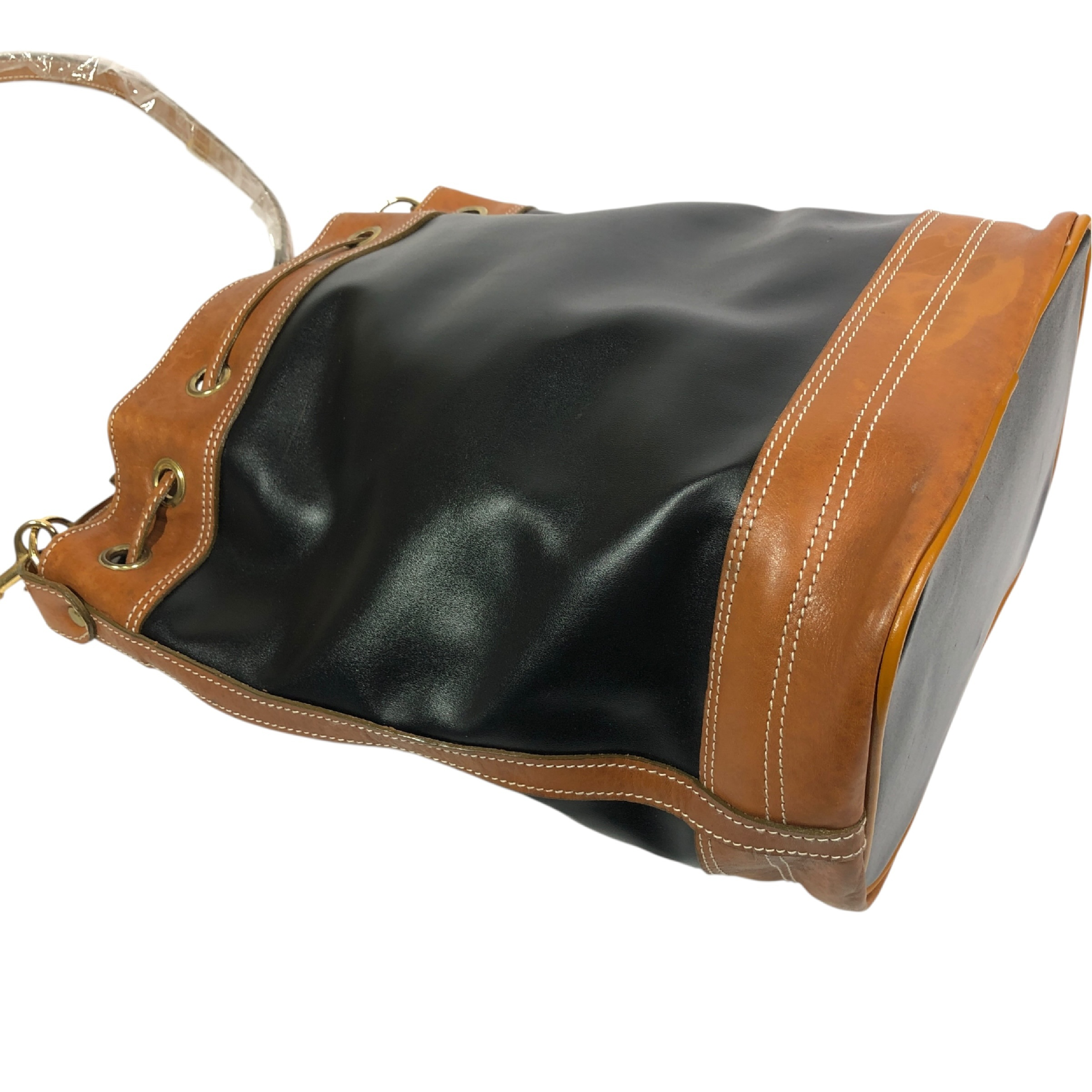 motif drawstring 2-way leather shoulder bag — view 8