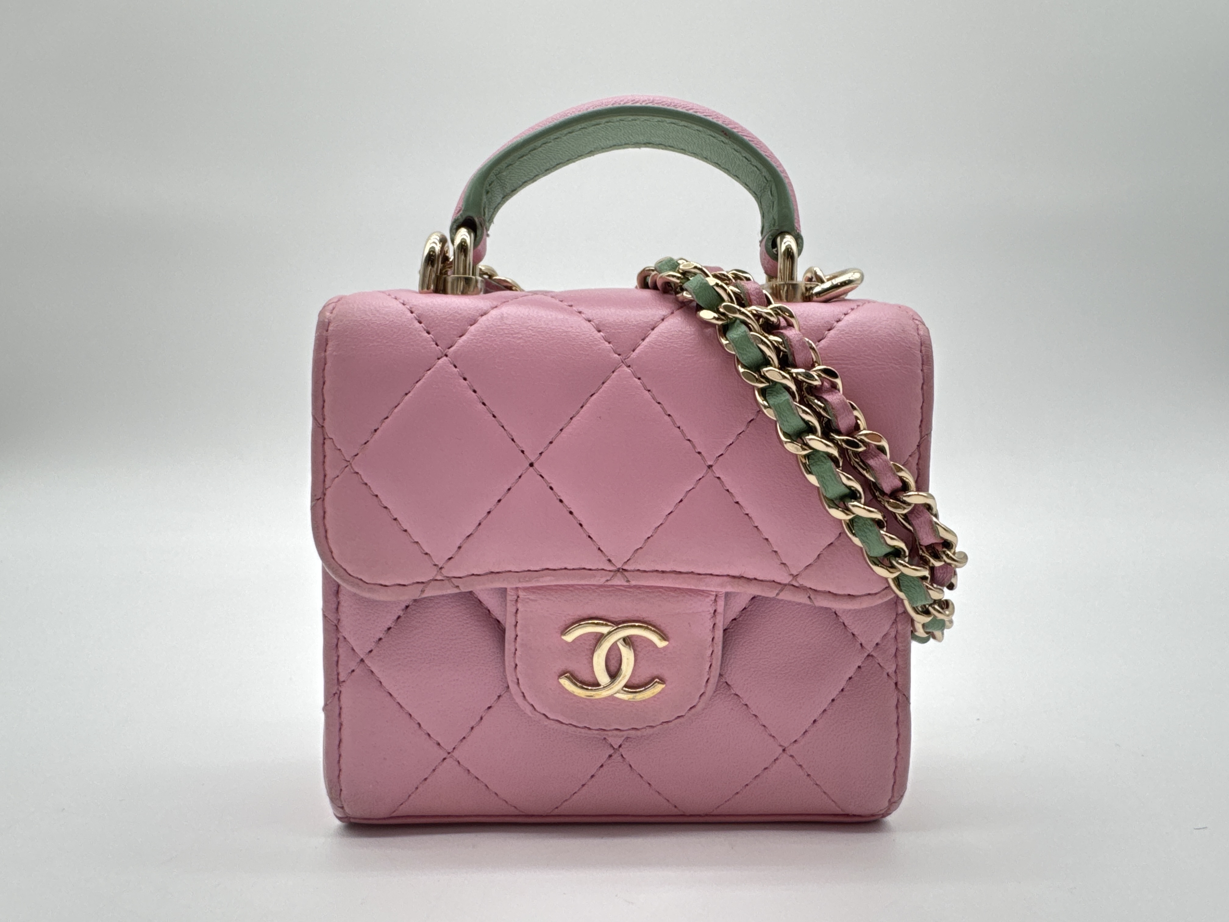 Lambskin Top Handle Shoulder Bag Handbag