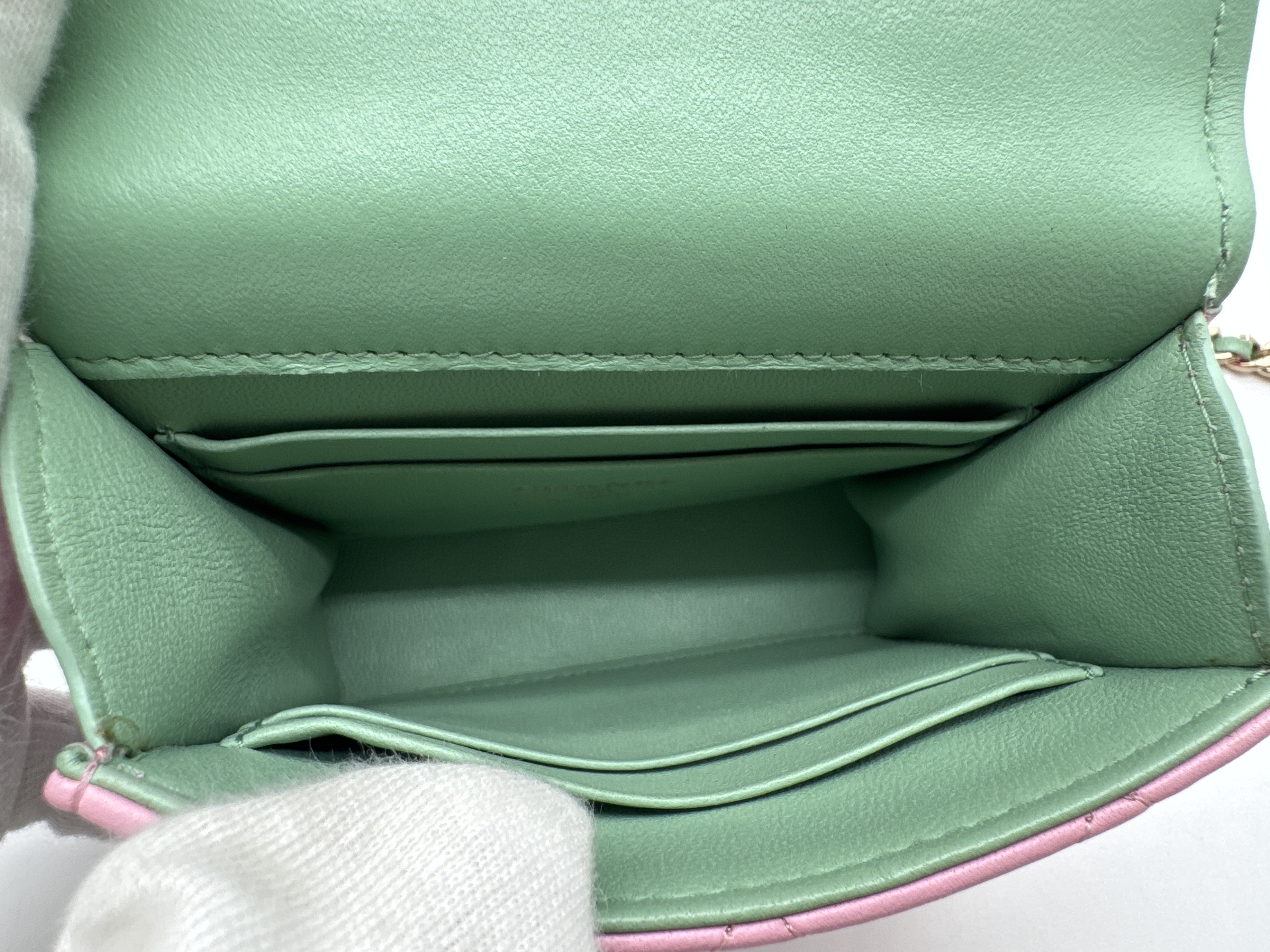 Lambskin Top Handle Shoulder Bag Handbag — view 12