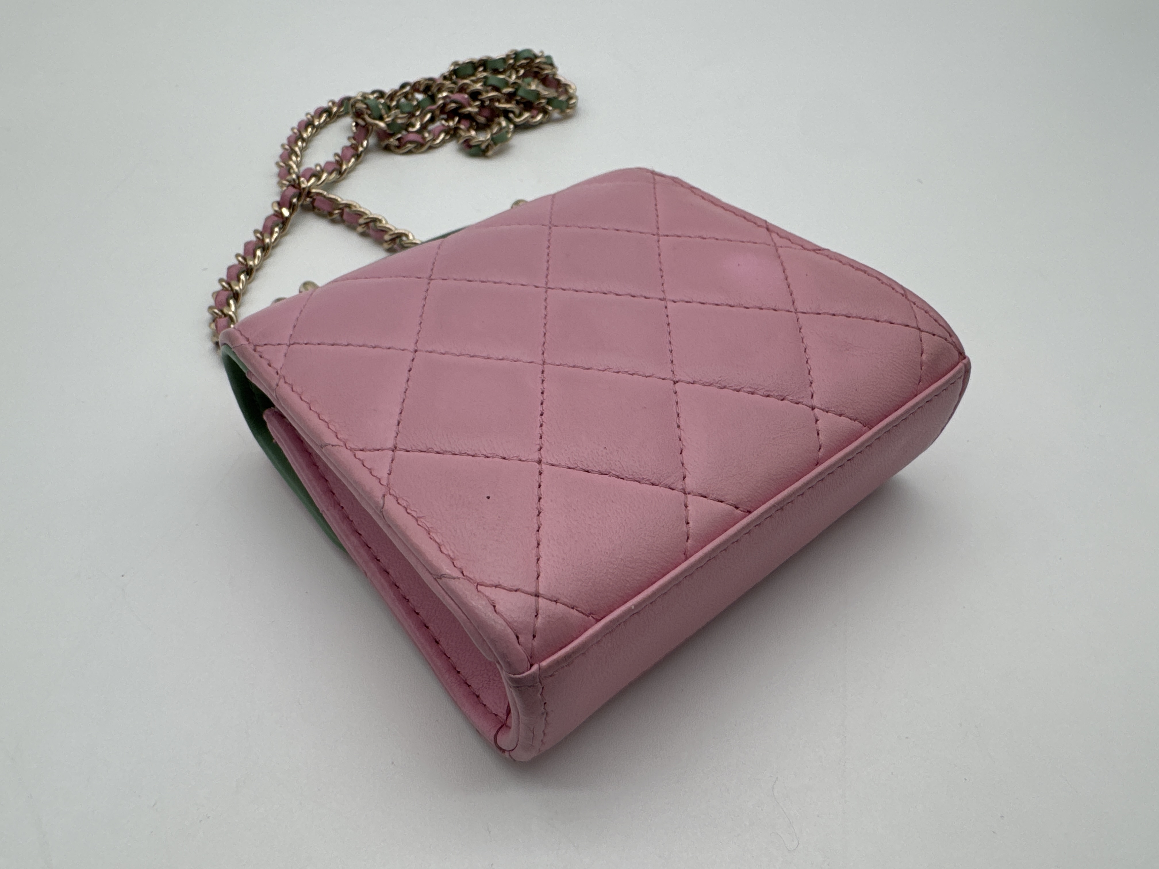 Lambskin Top Handle Shoulder Bag Handbag — view 7