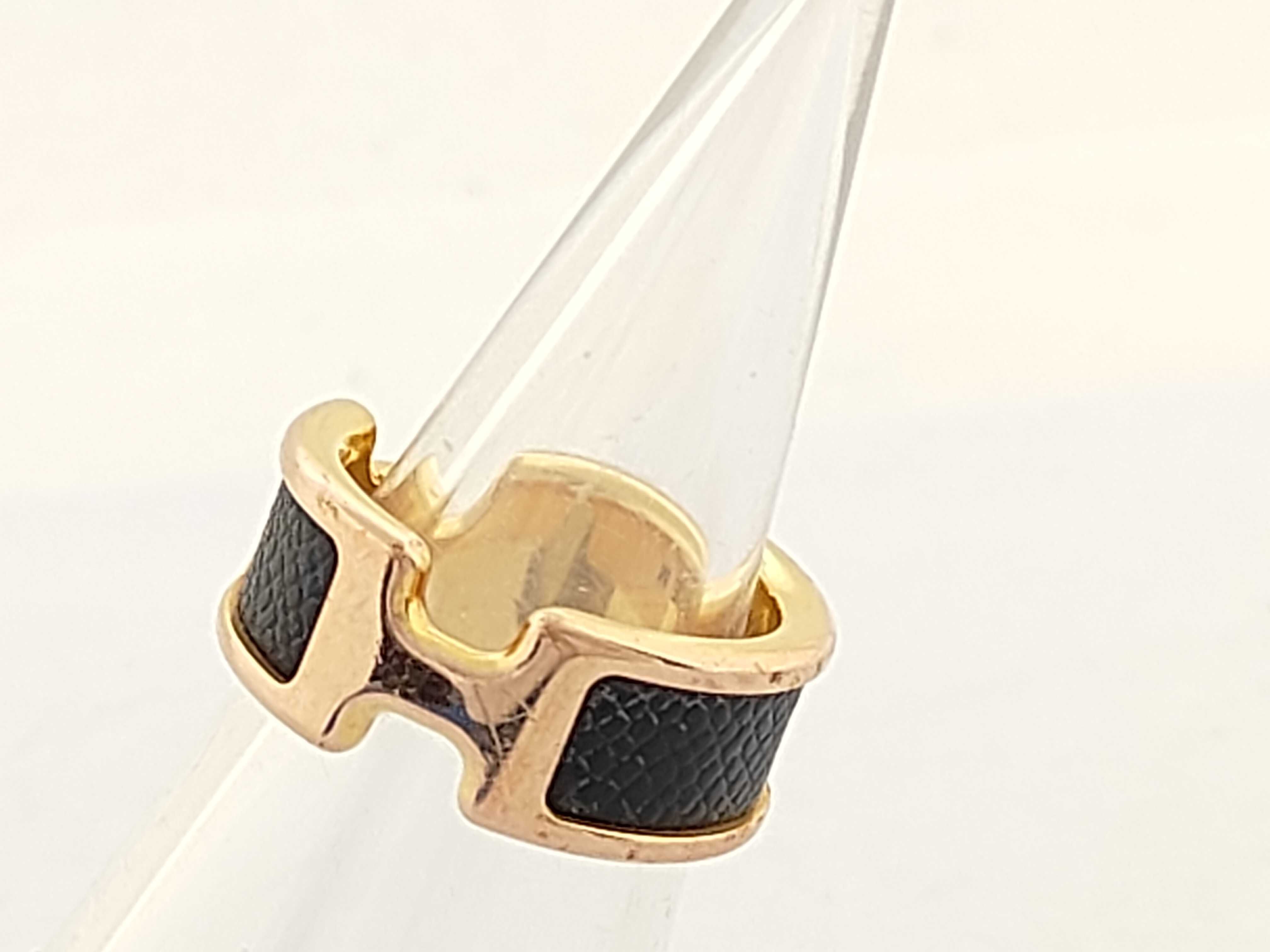 Olympe M Leather Metal Ring — view 2