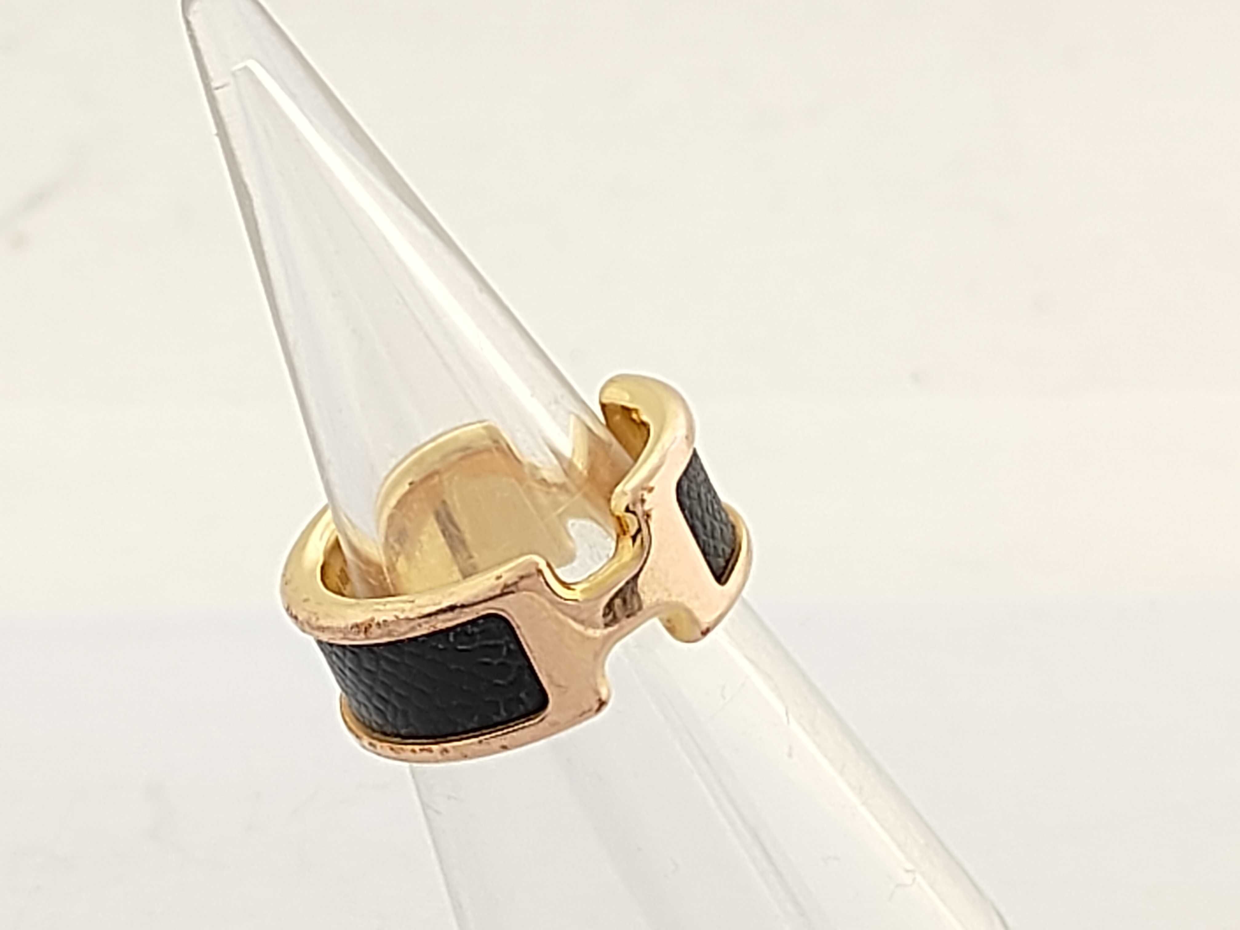 Olympe M Leather Metal Ring — view 3