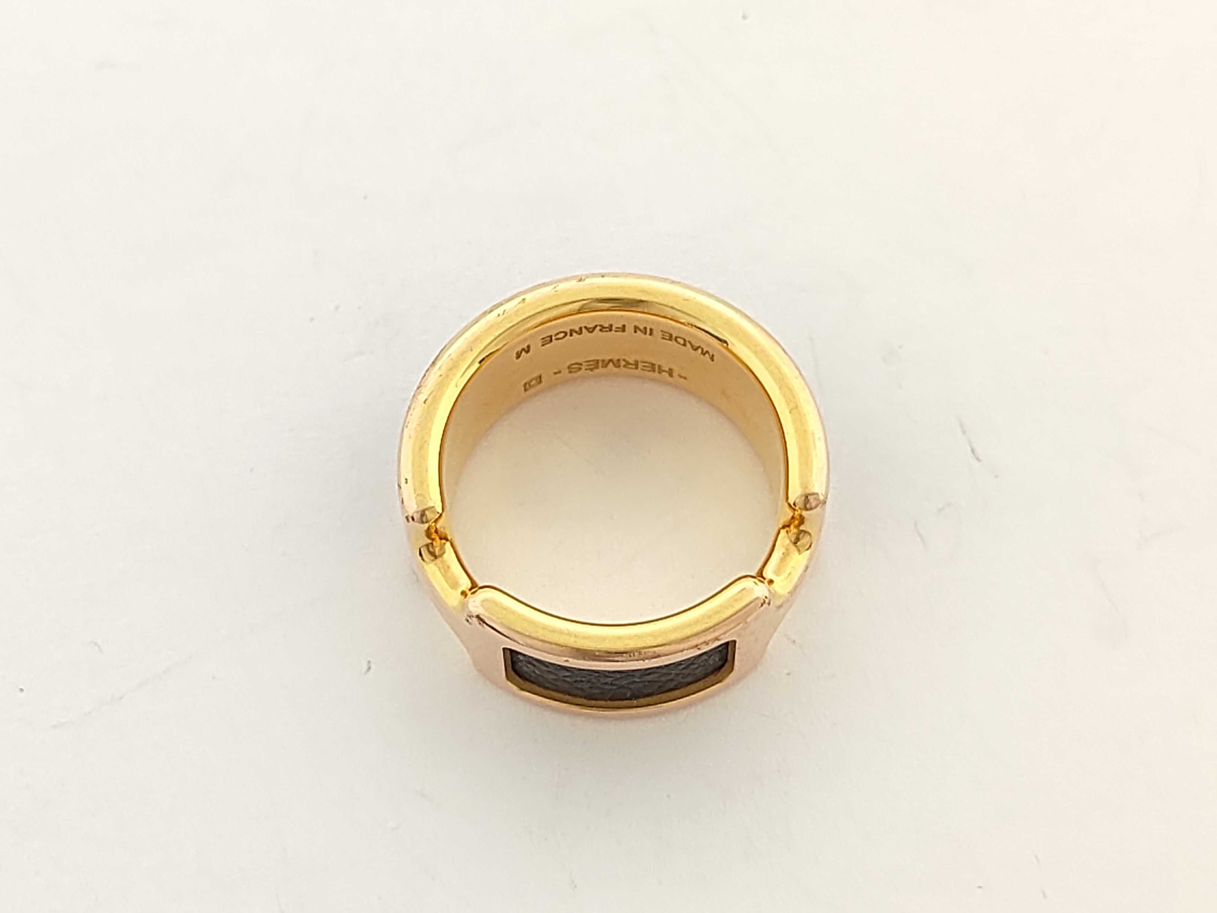 Olympe M Leather Metal Ring — view 4