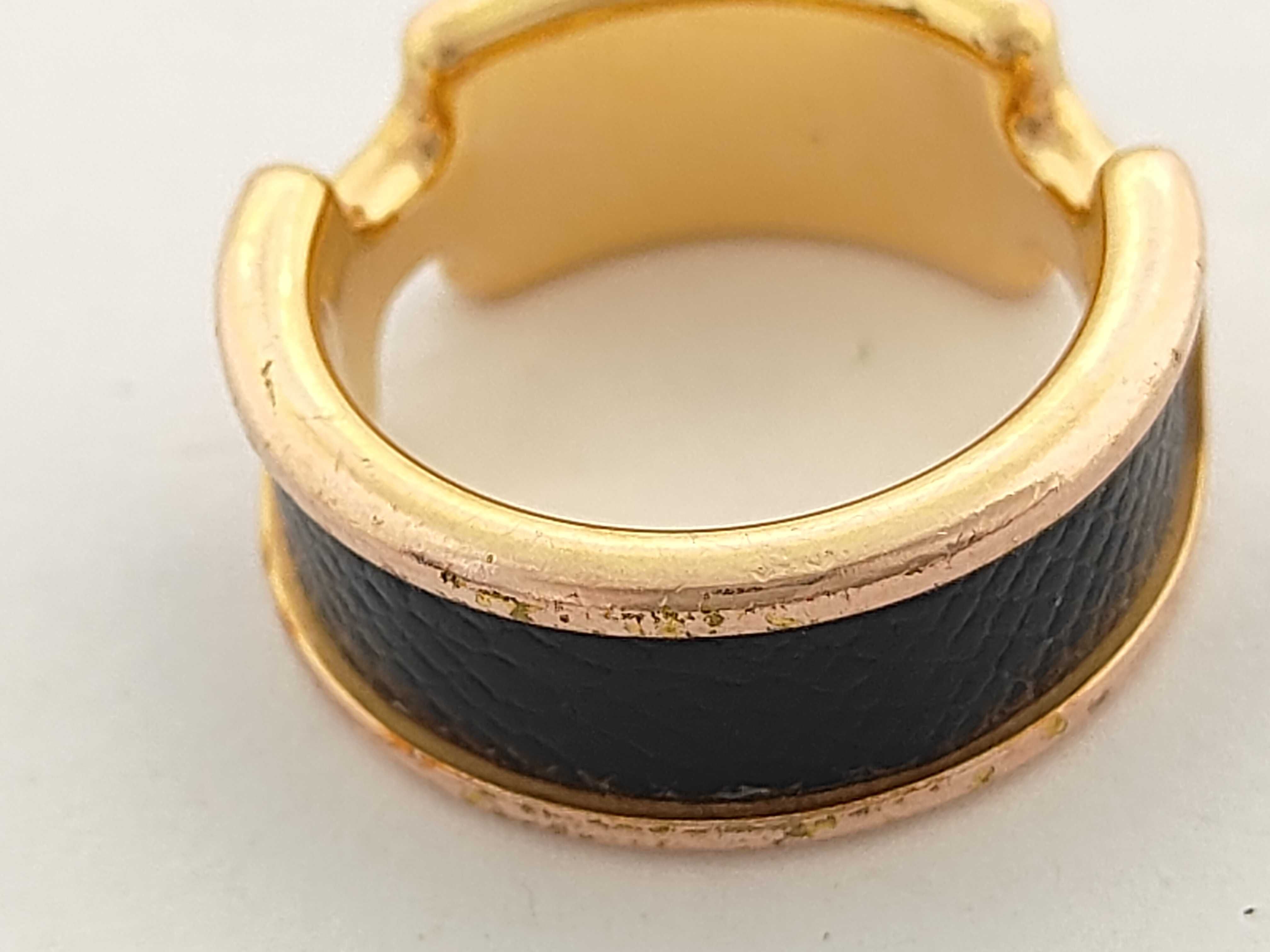 Olympe M Leather Metal Ring — view 8