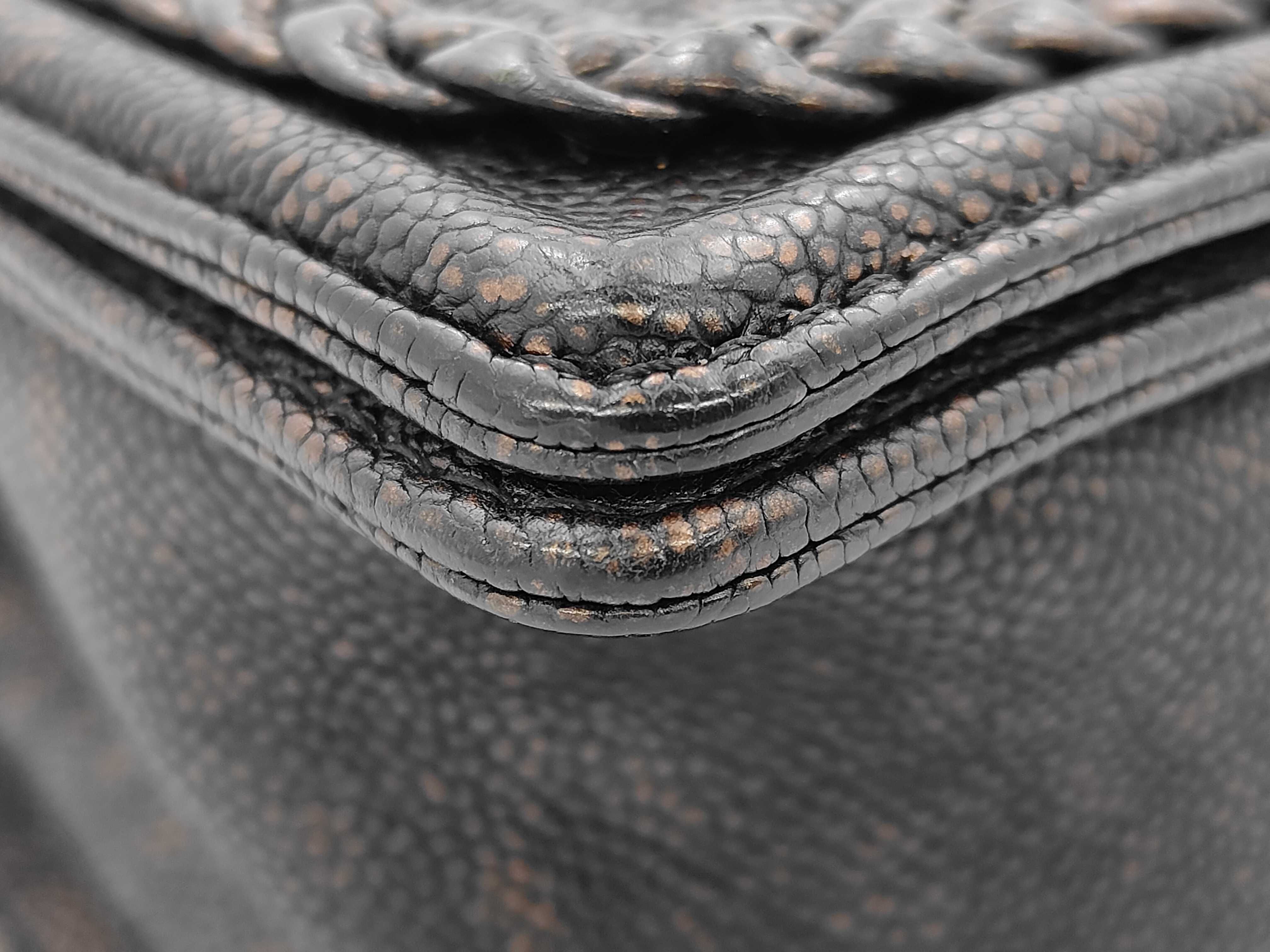 Boy Chanel Chain Shoulder Bag, Caviar Leather, Black/Bronze. — view 7