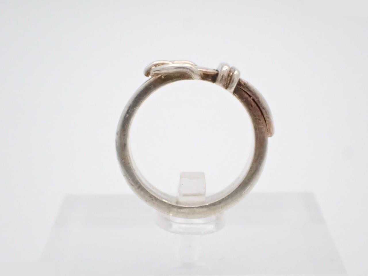 Suntulle ring SV925 4.8g Engraved 49 Actual size #8 — view 3