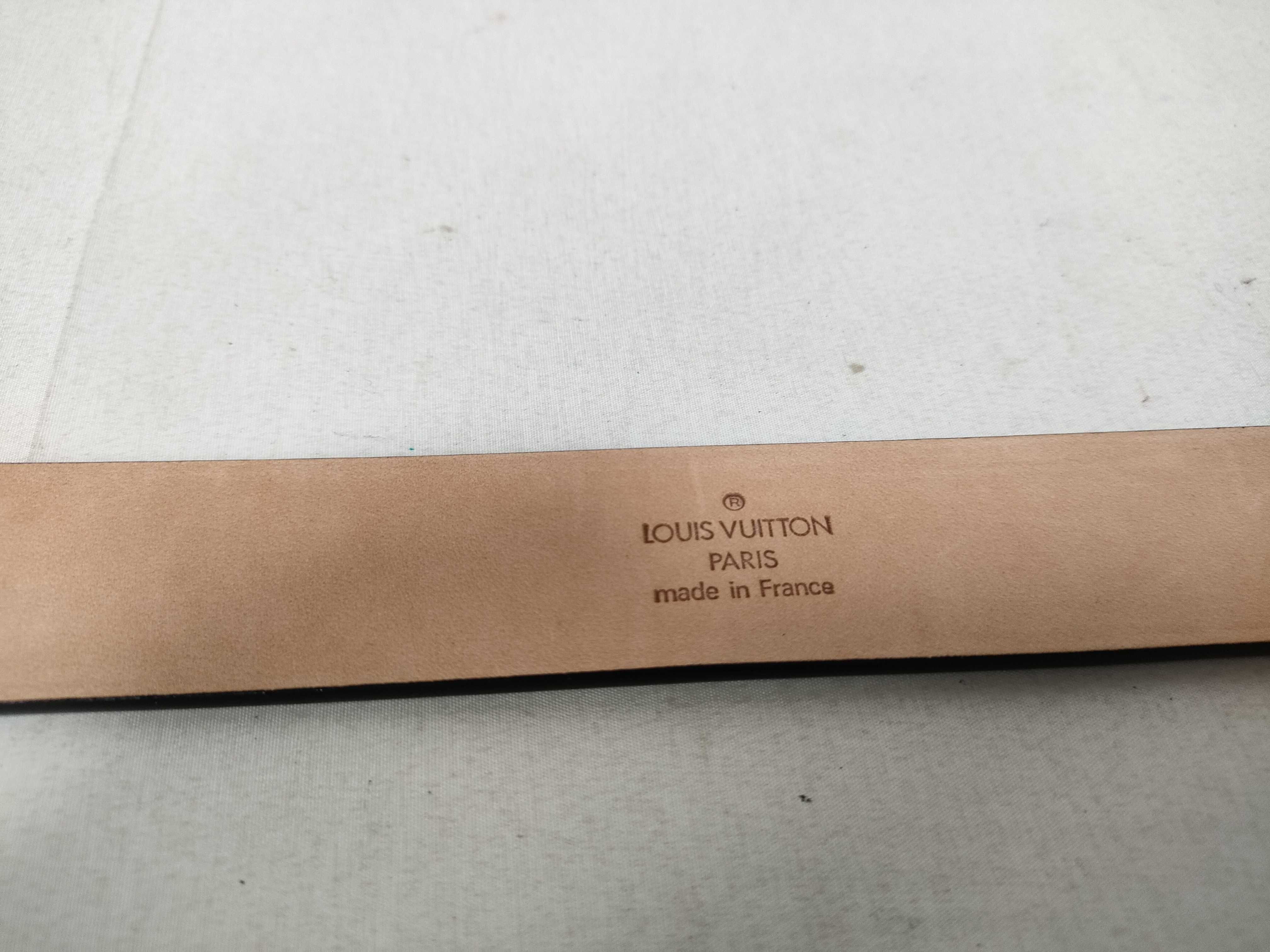 Leather Belt with LV Stamp — view 5