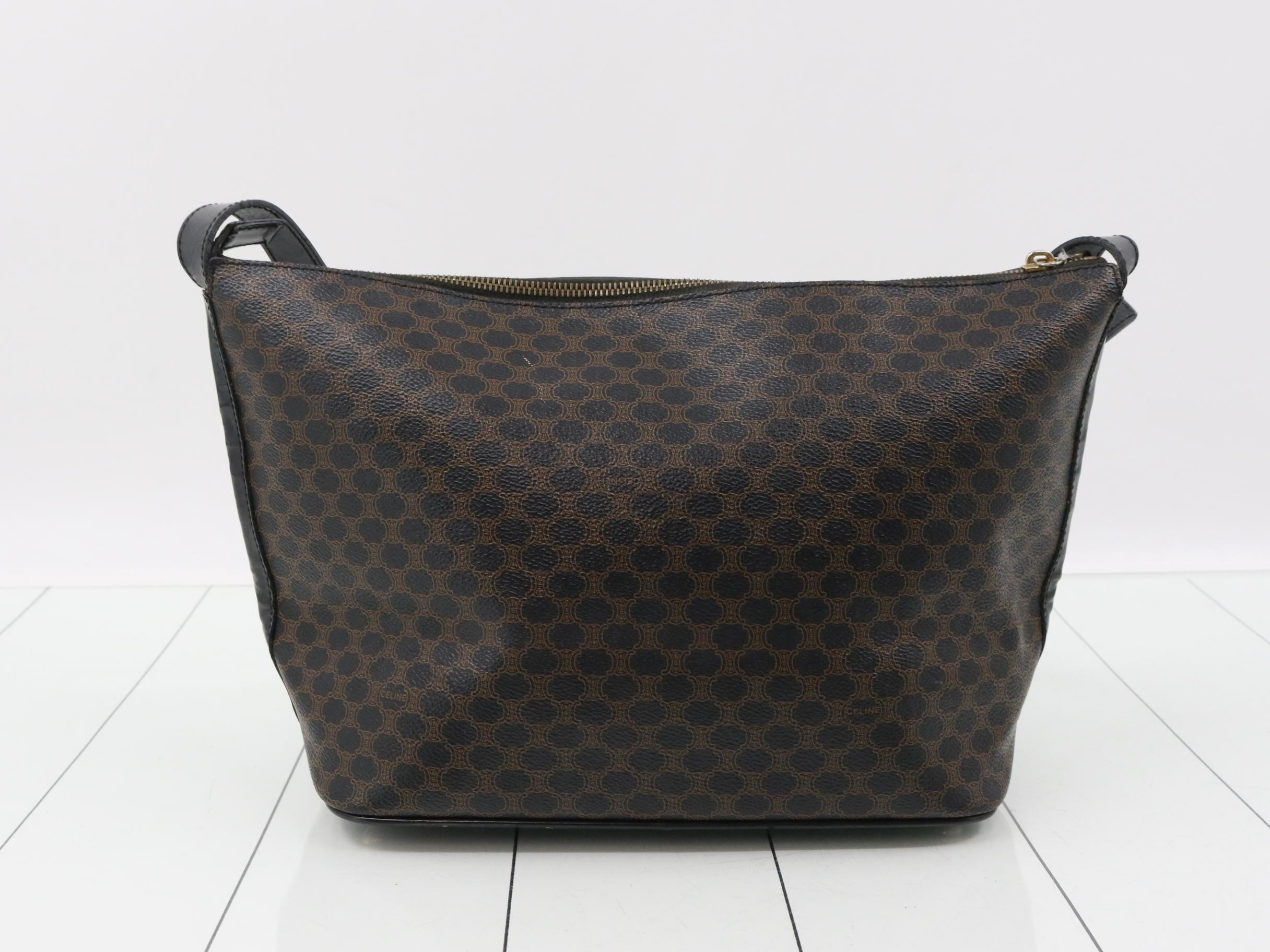 Macadam PVC/Leather Shoulder Bag, Black — view 2