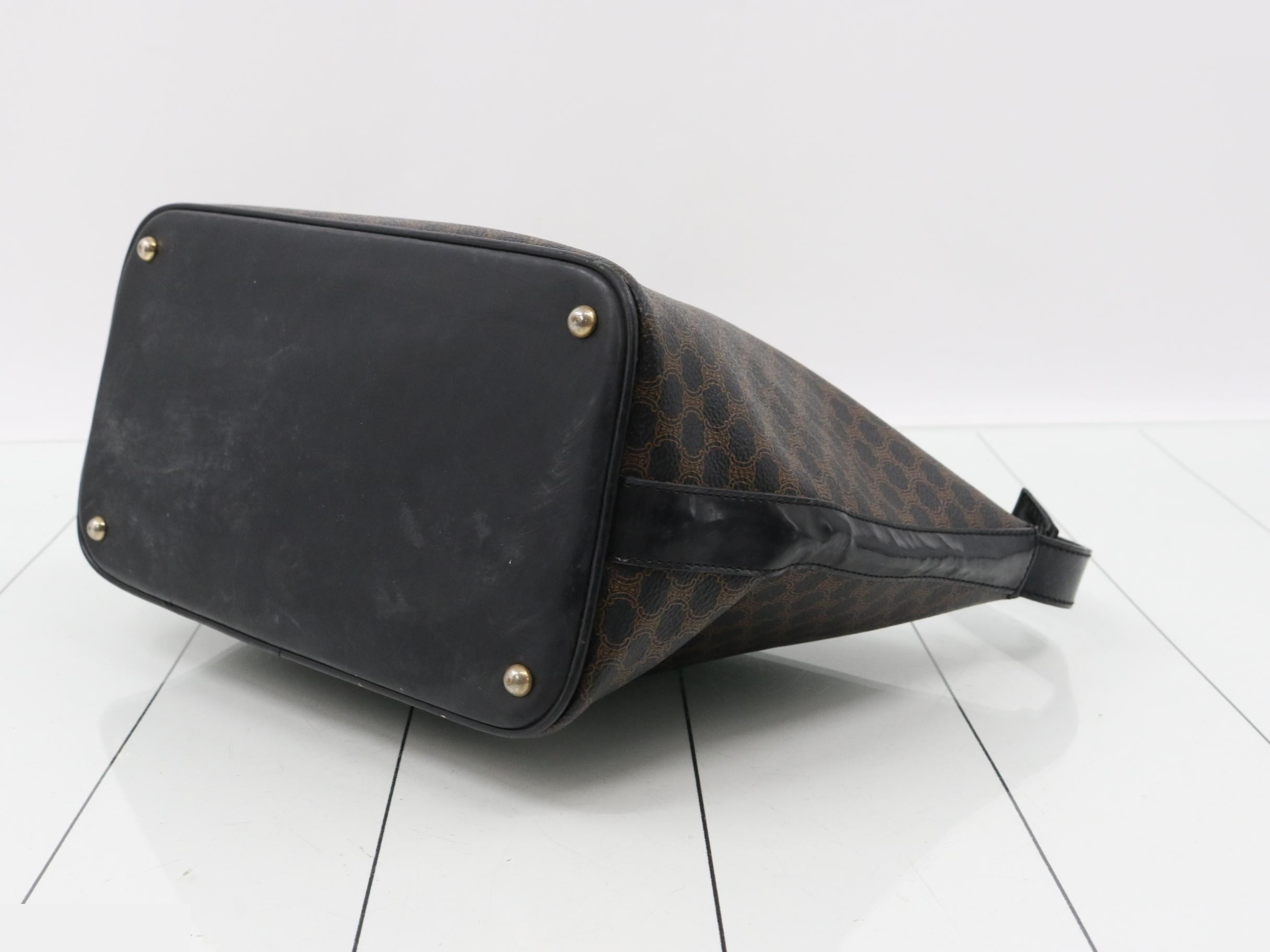 Macadam PVC/Leather Shoulder Bag, Black — view 6