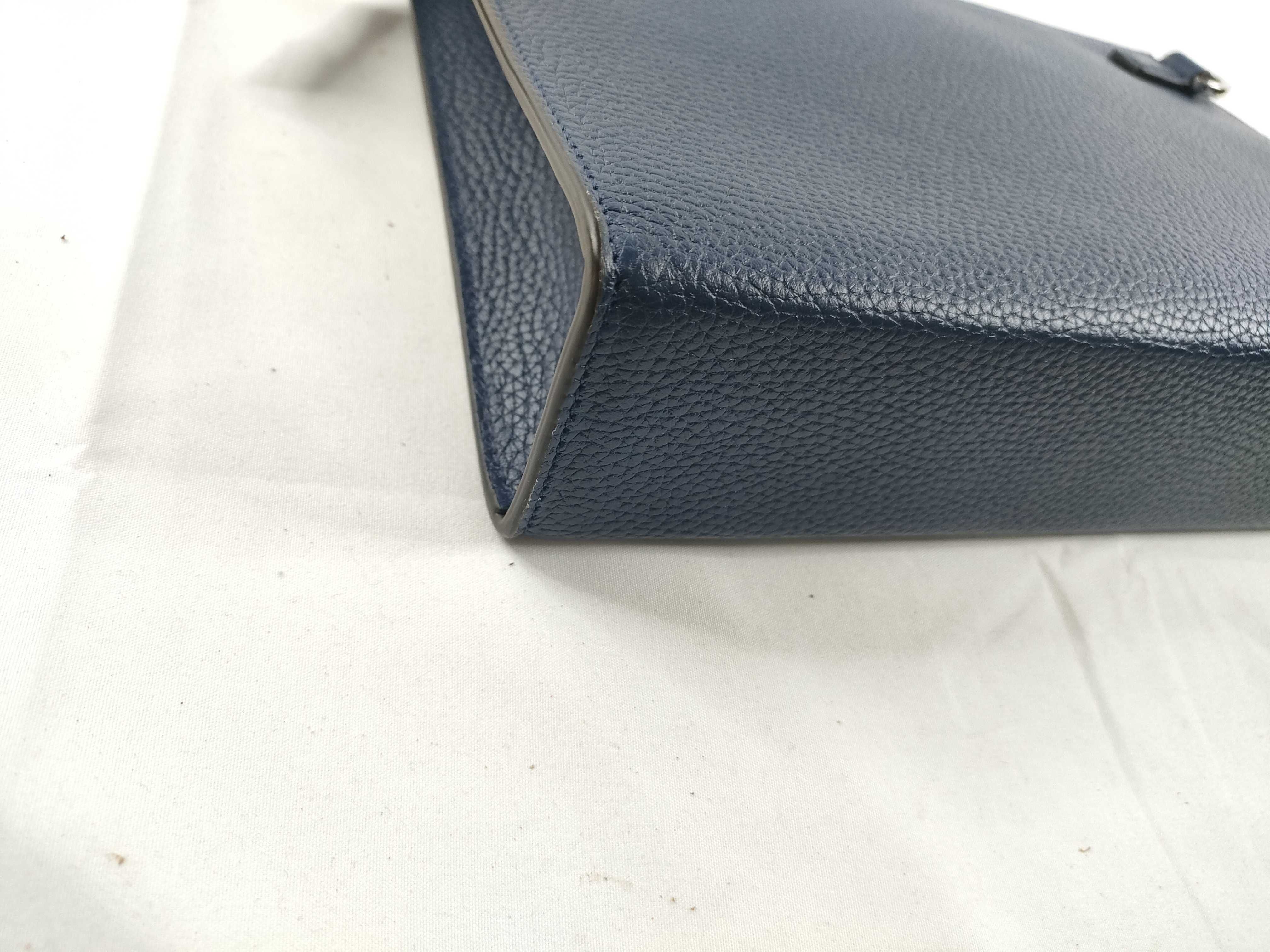 Leather Clutch Bag, Black, 771155 — view 3