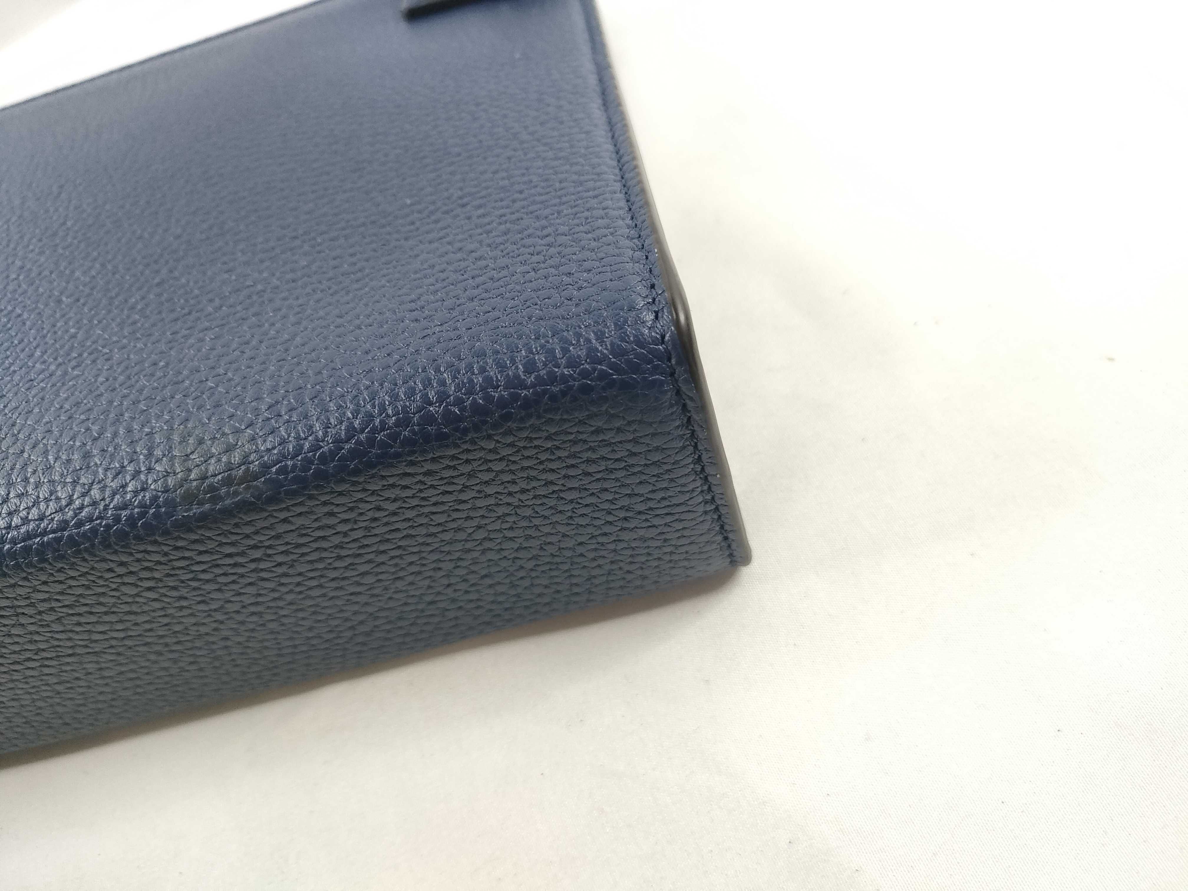 Leather Clutch Bag, Black, 771155 — view 5