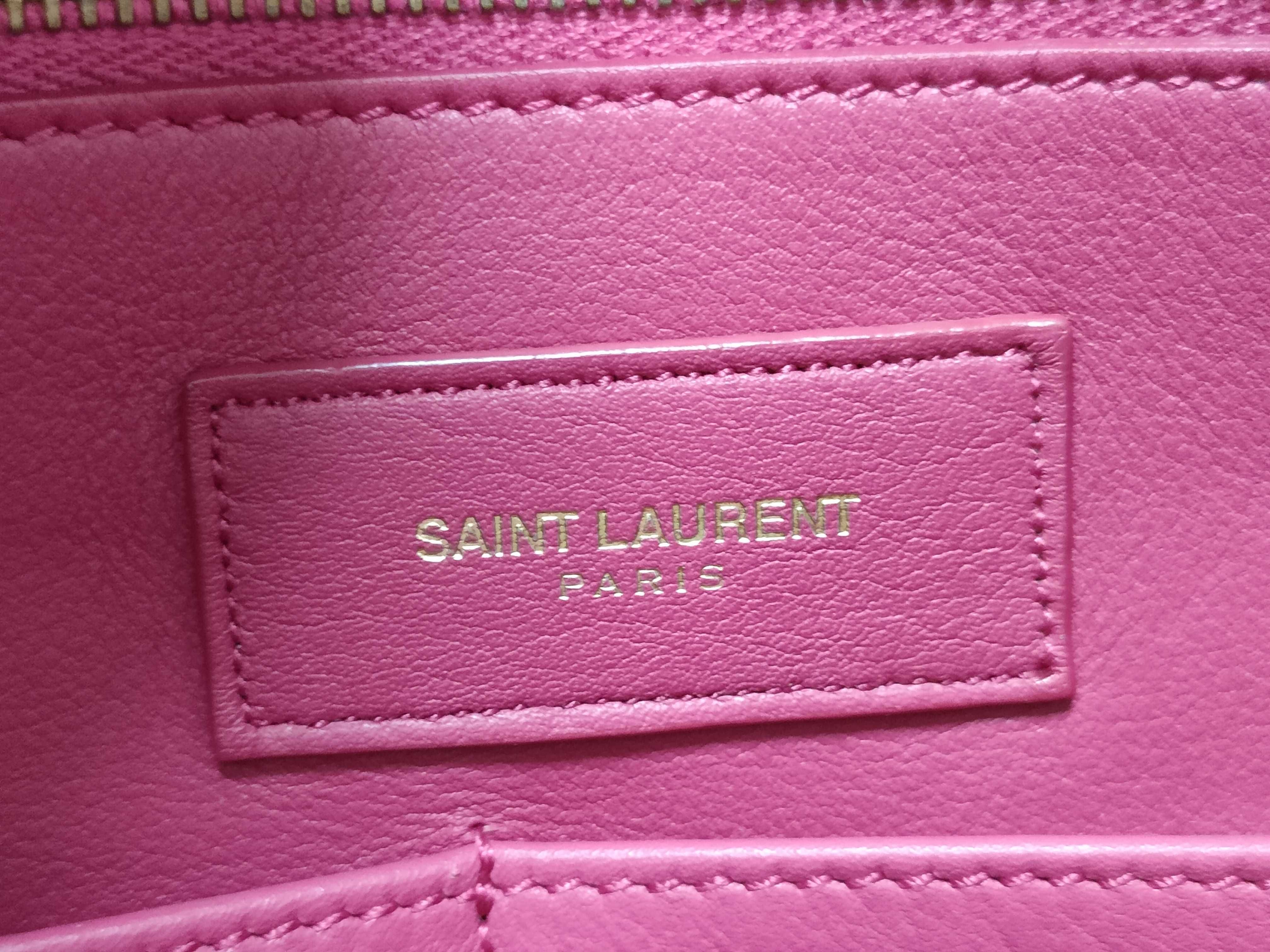 PH- Pink Leather Classic Y Cabas Shoulder Bag Tote Bag — view 14