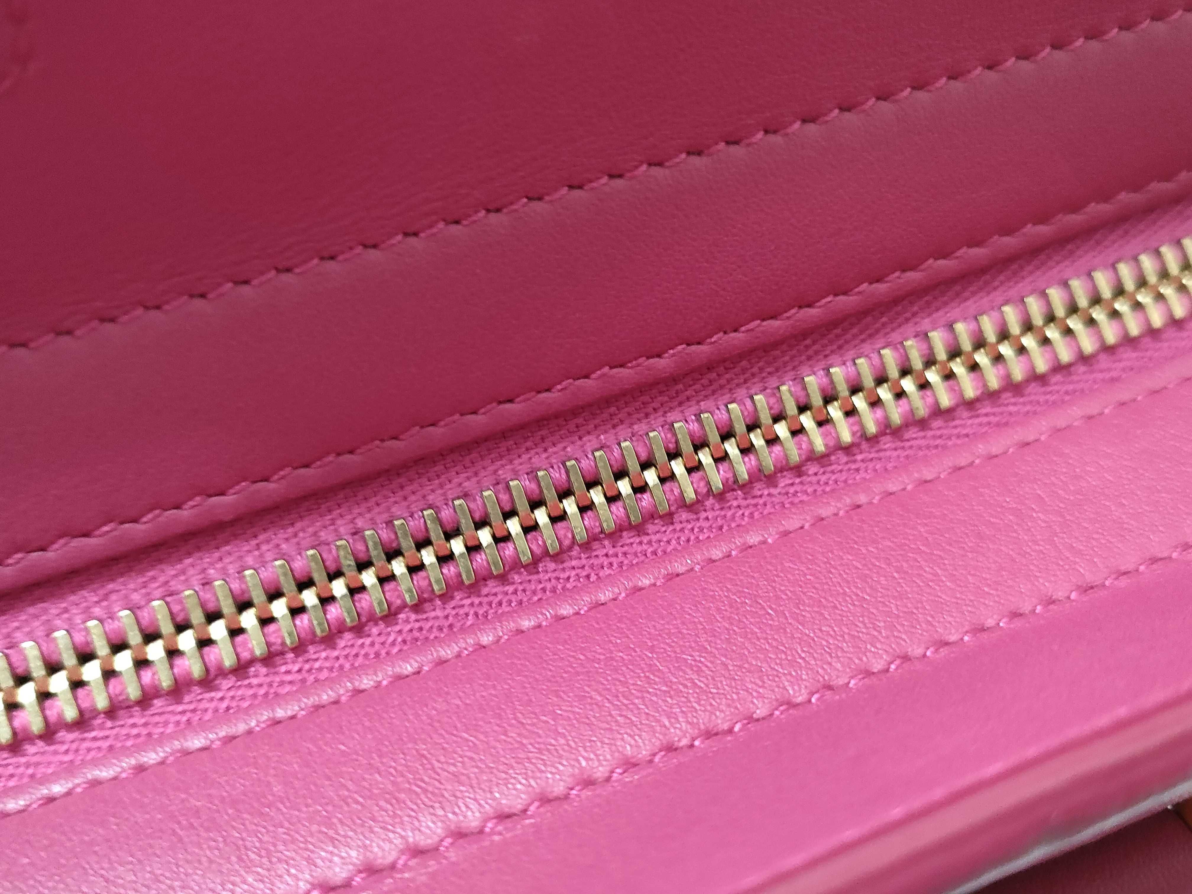 PH- Pink Leather Classic Y Cabas Shoulder Bag Tote Bag — view 8