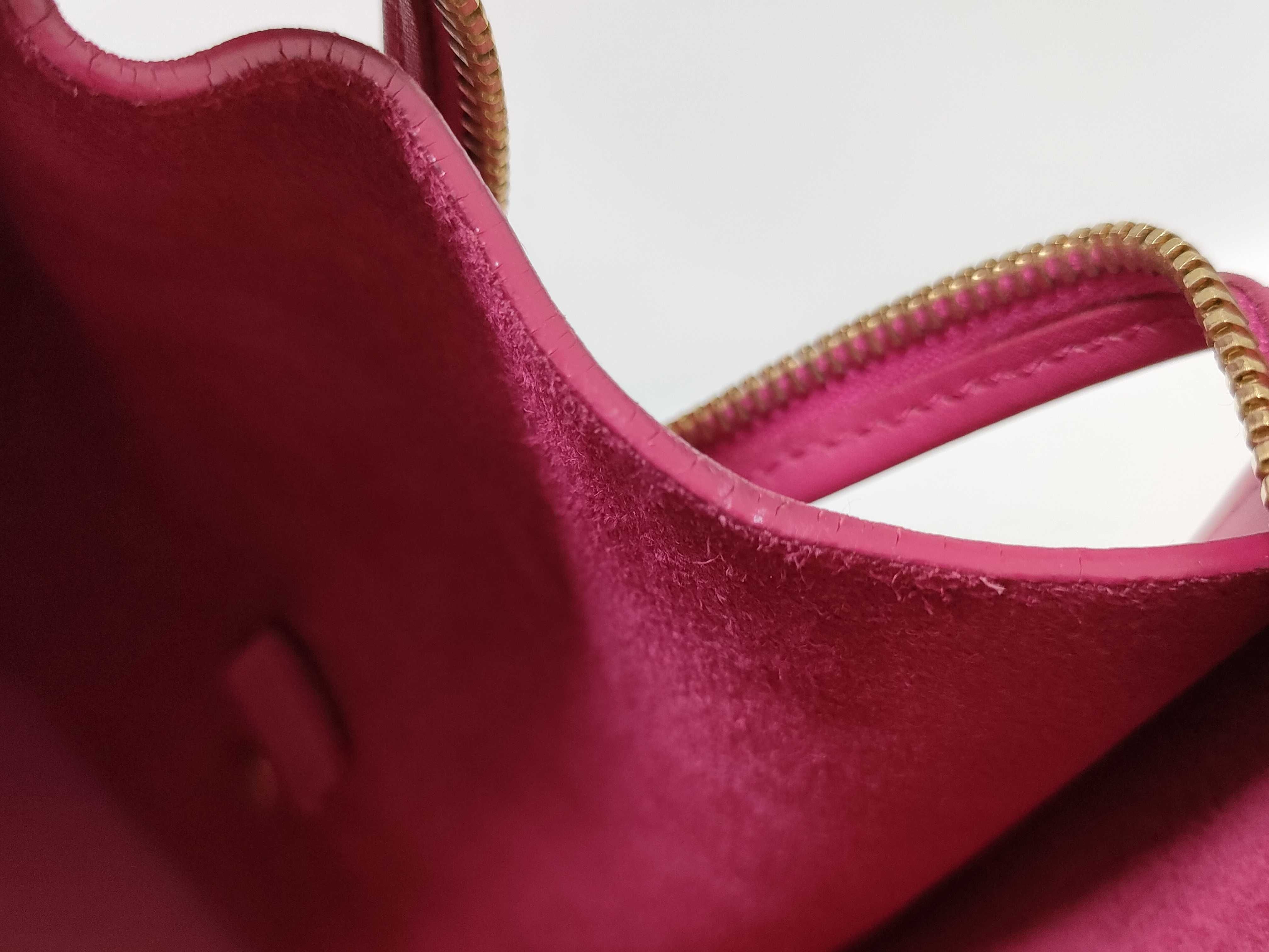 PH- Pink Leather Classic Y Cabas Shoulder Bag Tote Bag — view 9