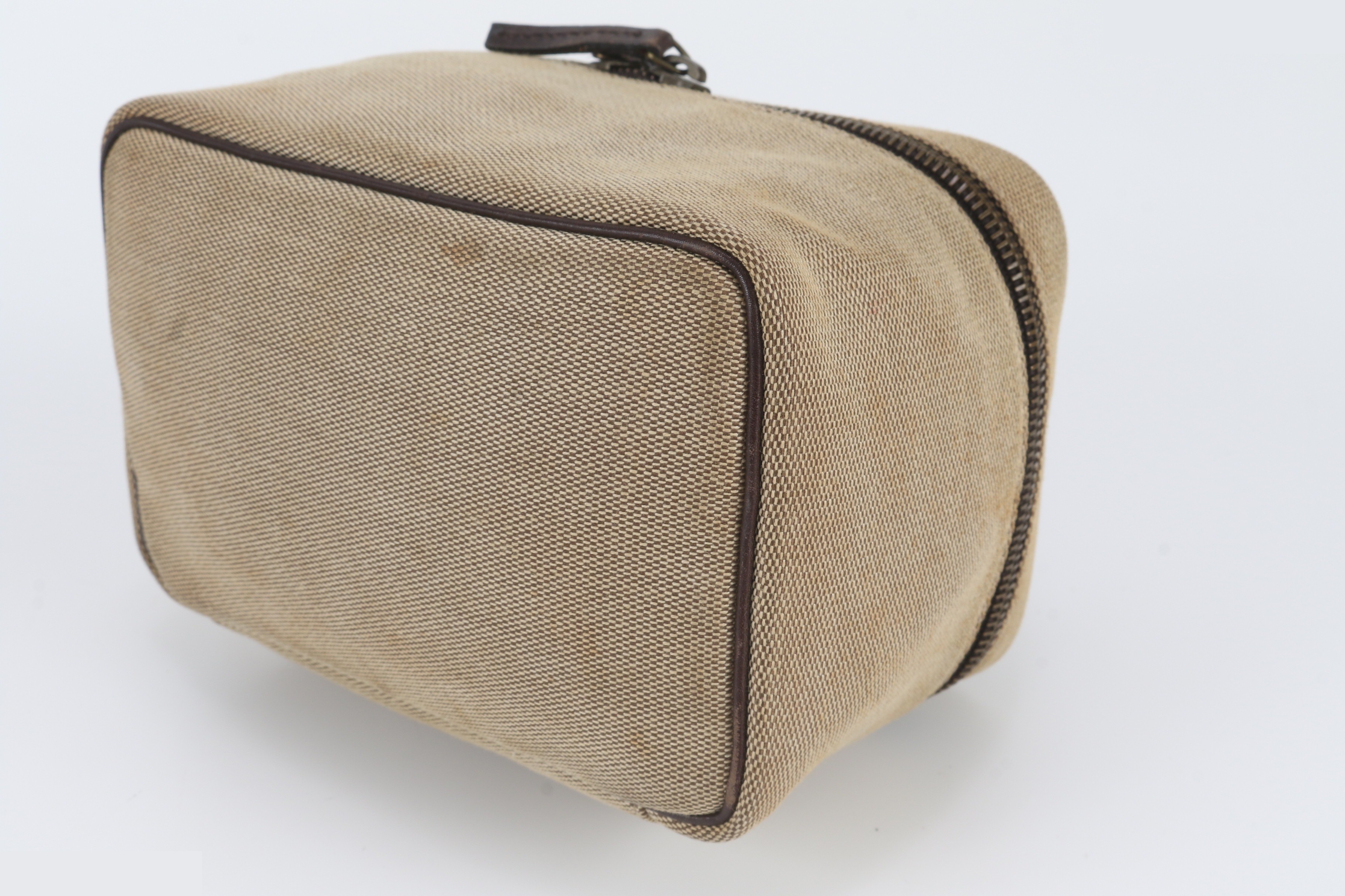 Pouch Vanity Bag 106646 Leather Canvas Handbag — view 4