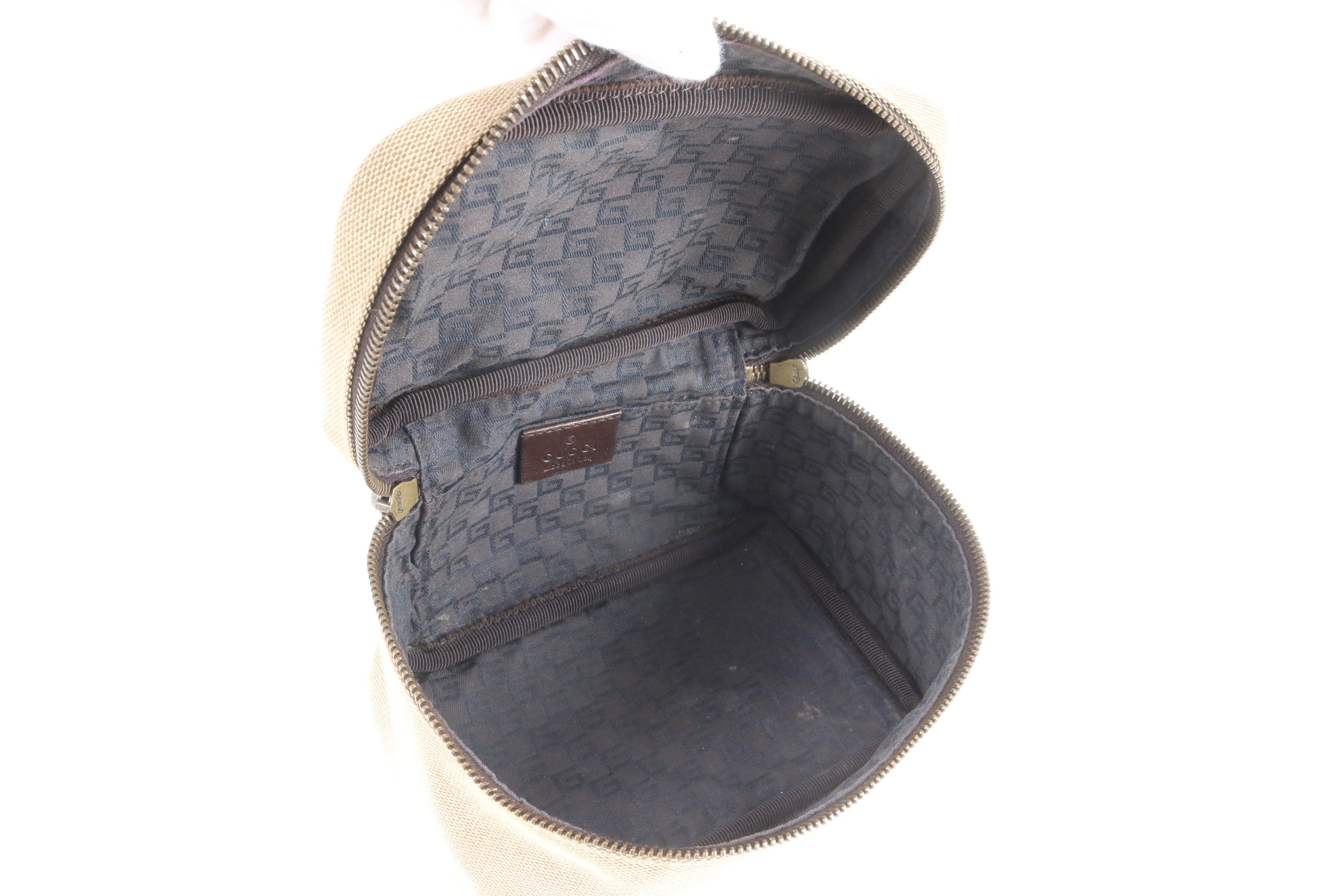 Pouch Vanity Bag 106646 Leather Canvas Handbag — view 7