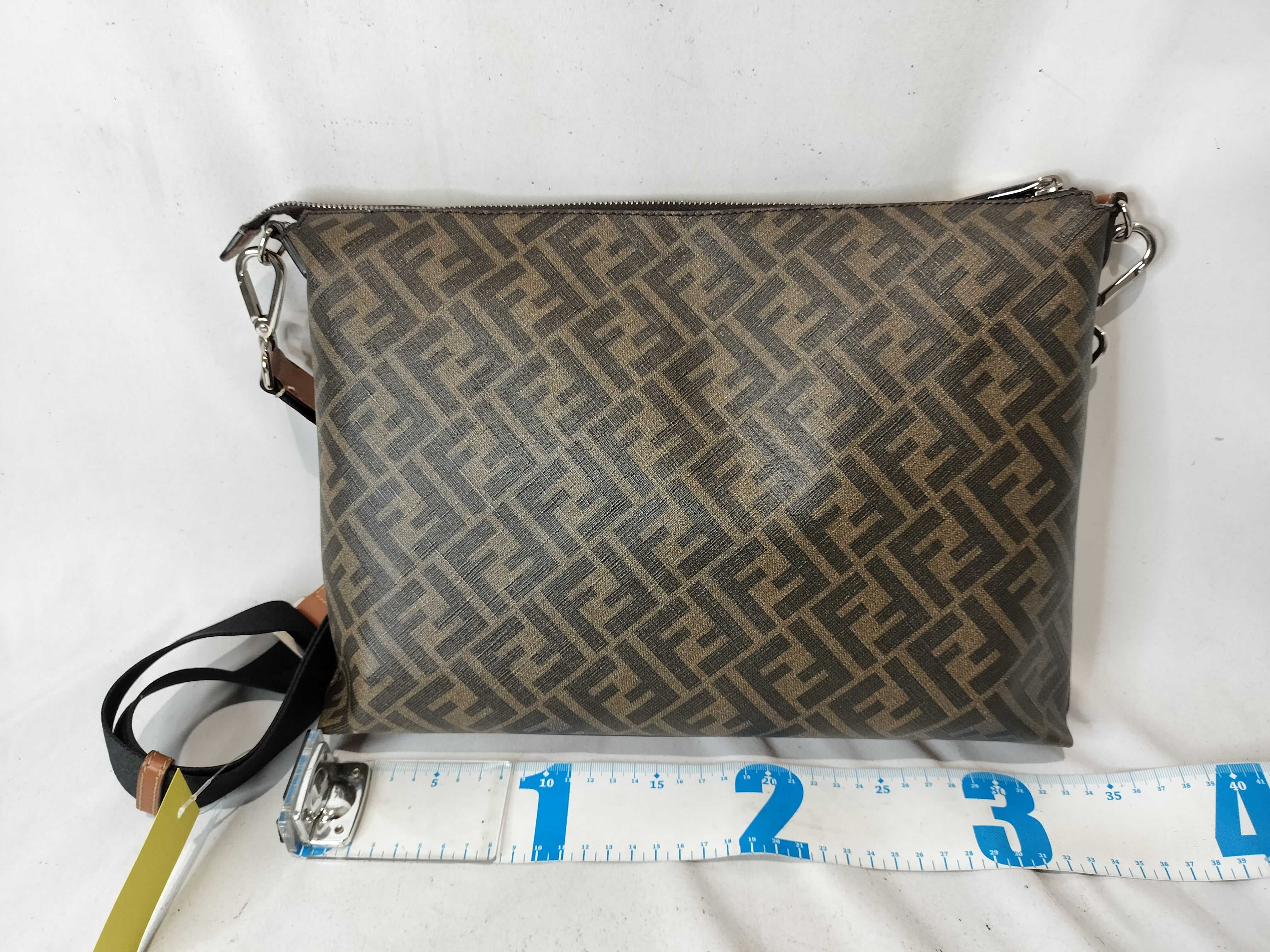 Zucca pattern leather x PVC shoulder bag — view 3