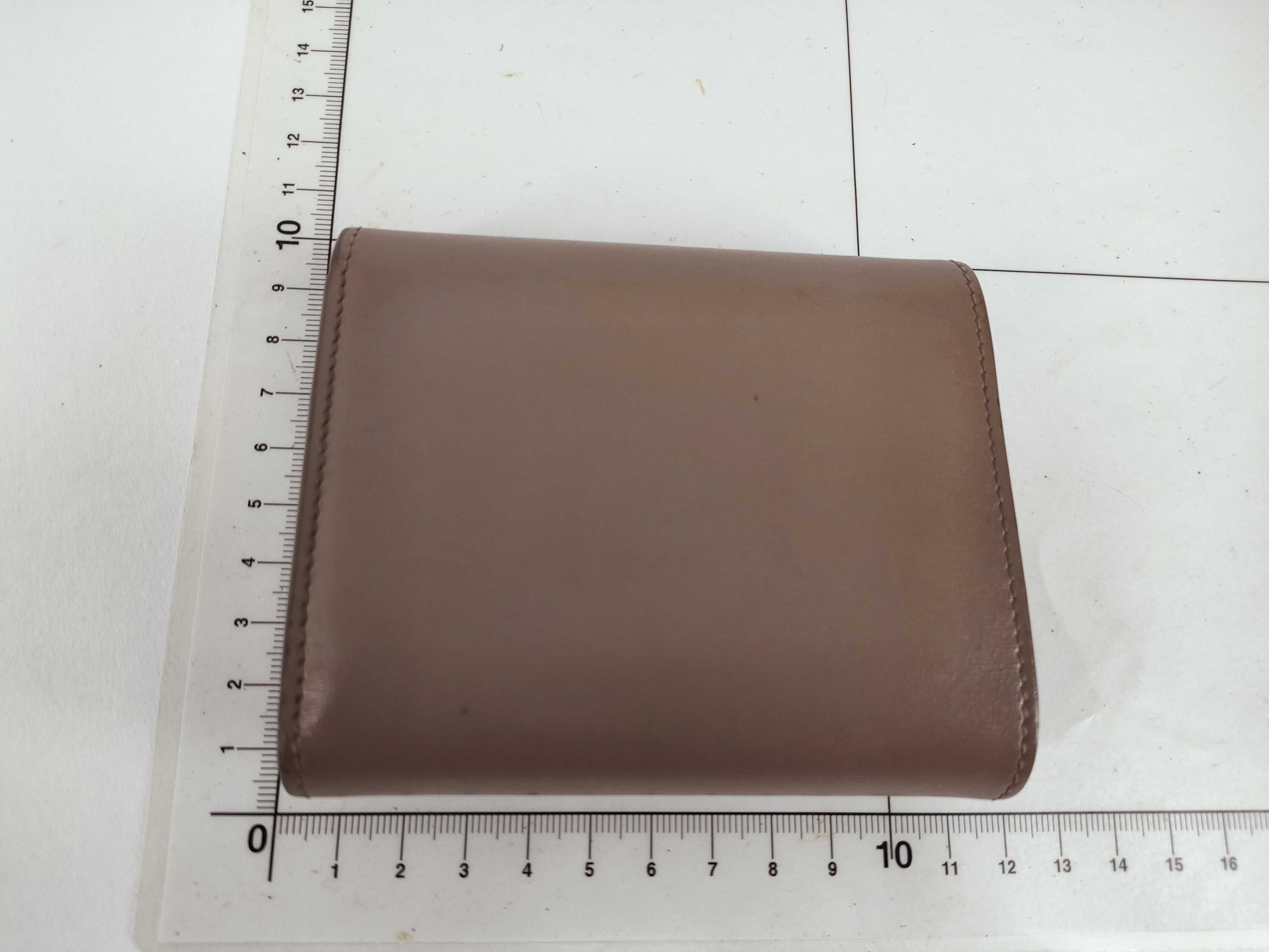 Triomphe Small Flap Wallet, Greige — view 2