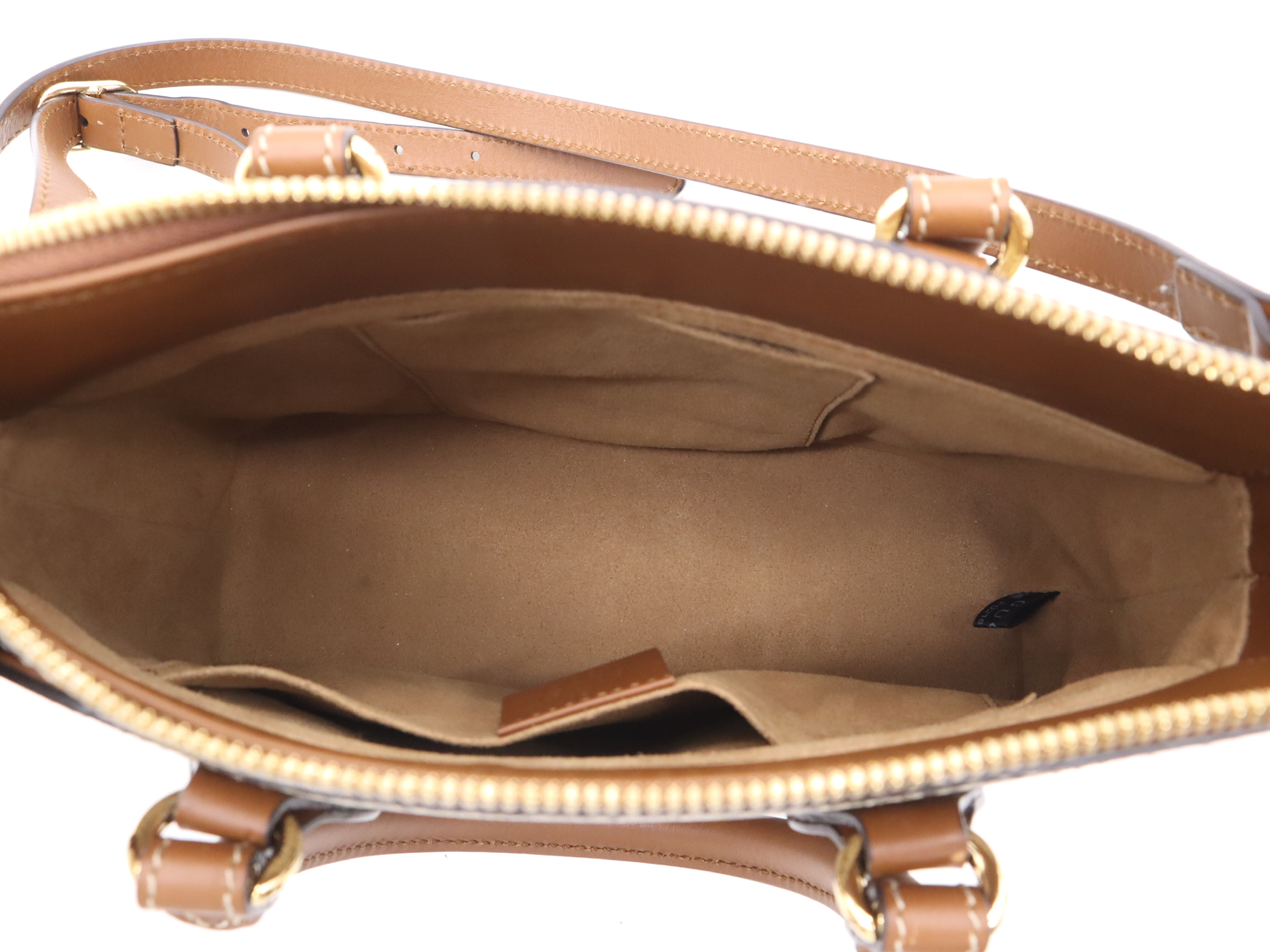453177 GG Supreme GG Pattern Handbag with Shoulder Strap, Gray/Brown — view 11