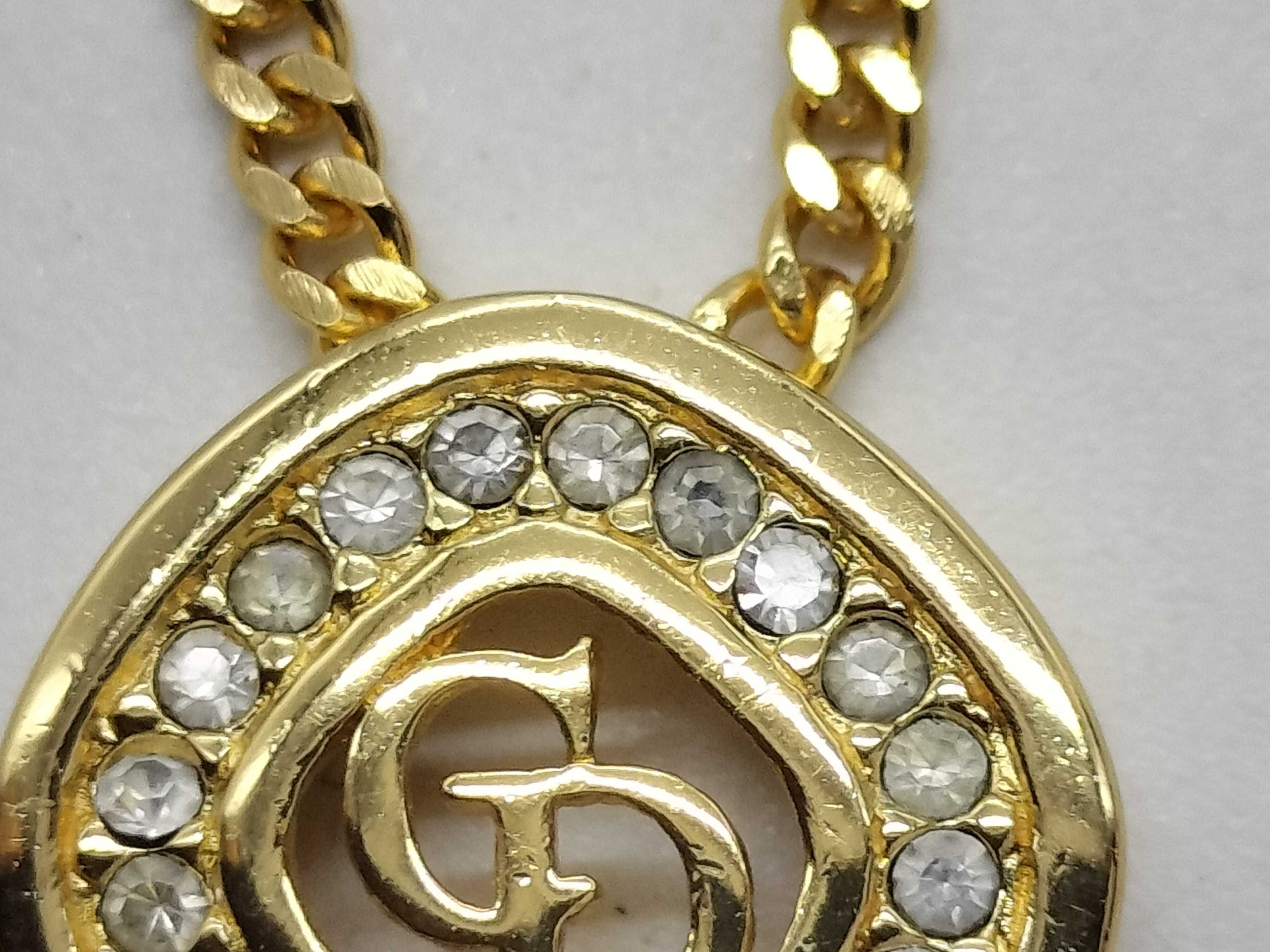 logo gold plated necklace — view 2