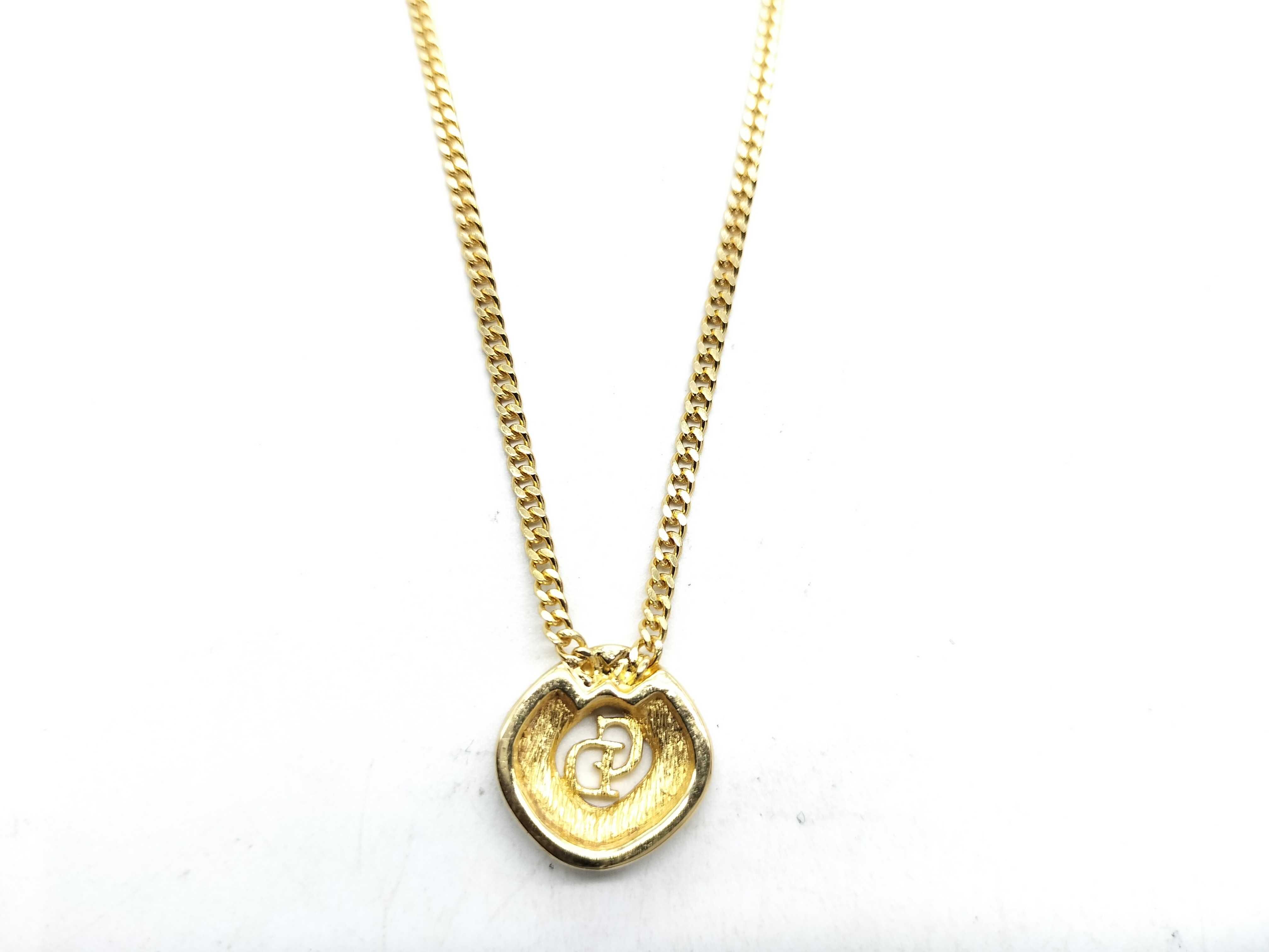 logo gold plated necklace — view 3