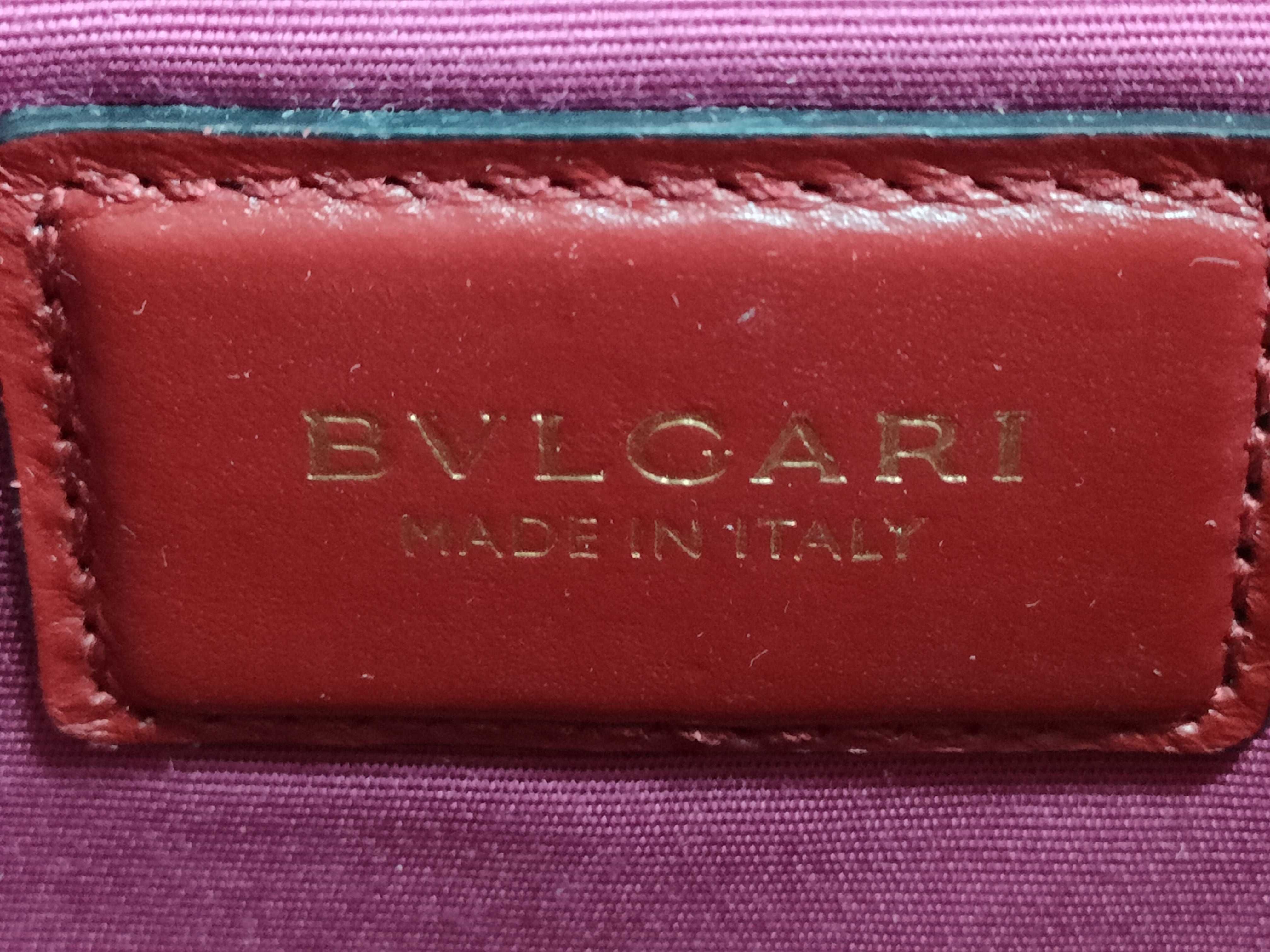 Bulgari Serpenti Bicolor Leather Chain Shoulder Bag Red Shoulder Bag — view 12