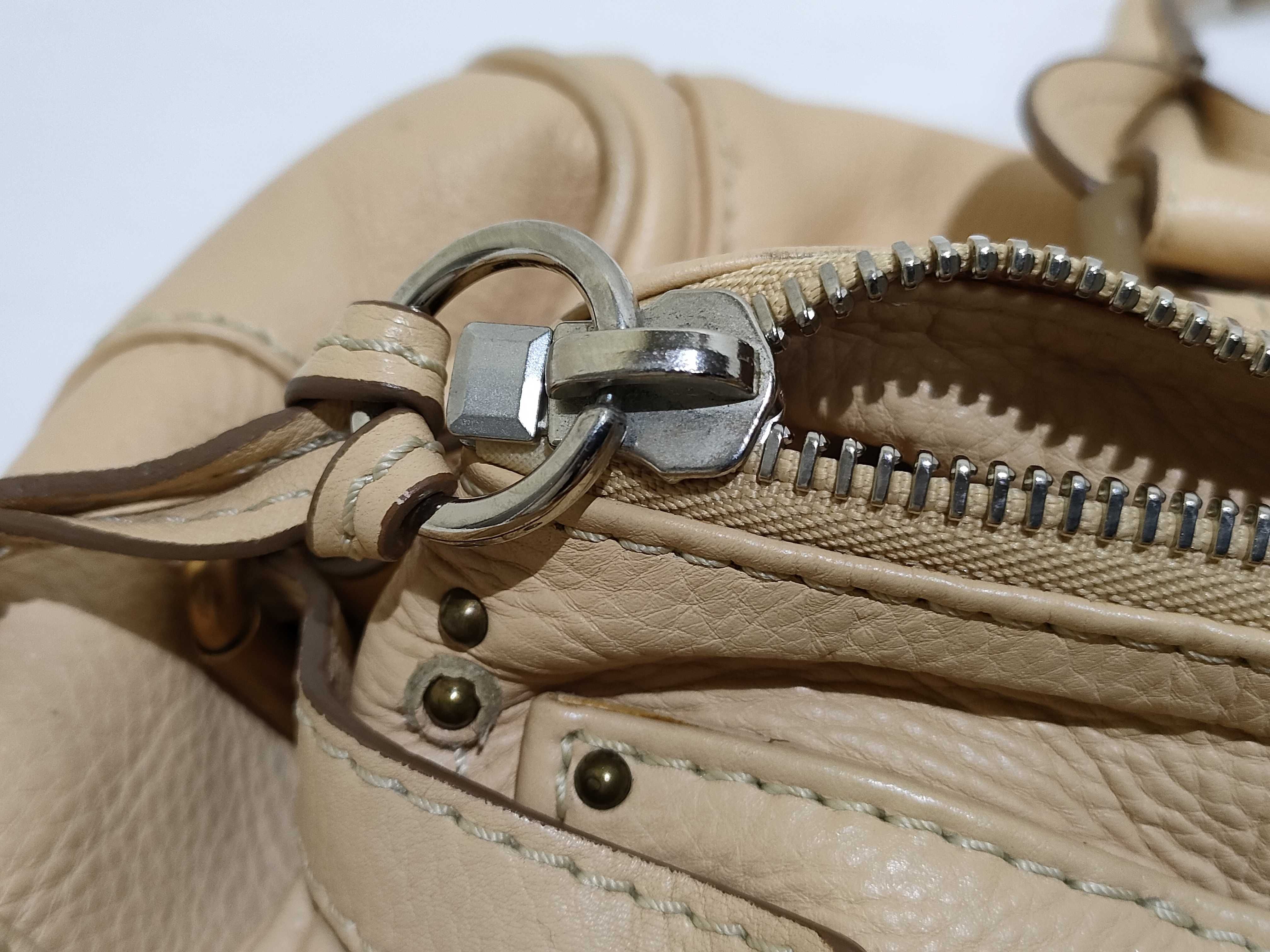 shoulder bag, leather, beige, handbag — view 13