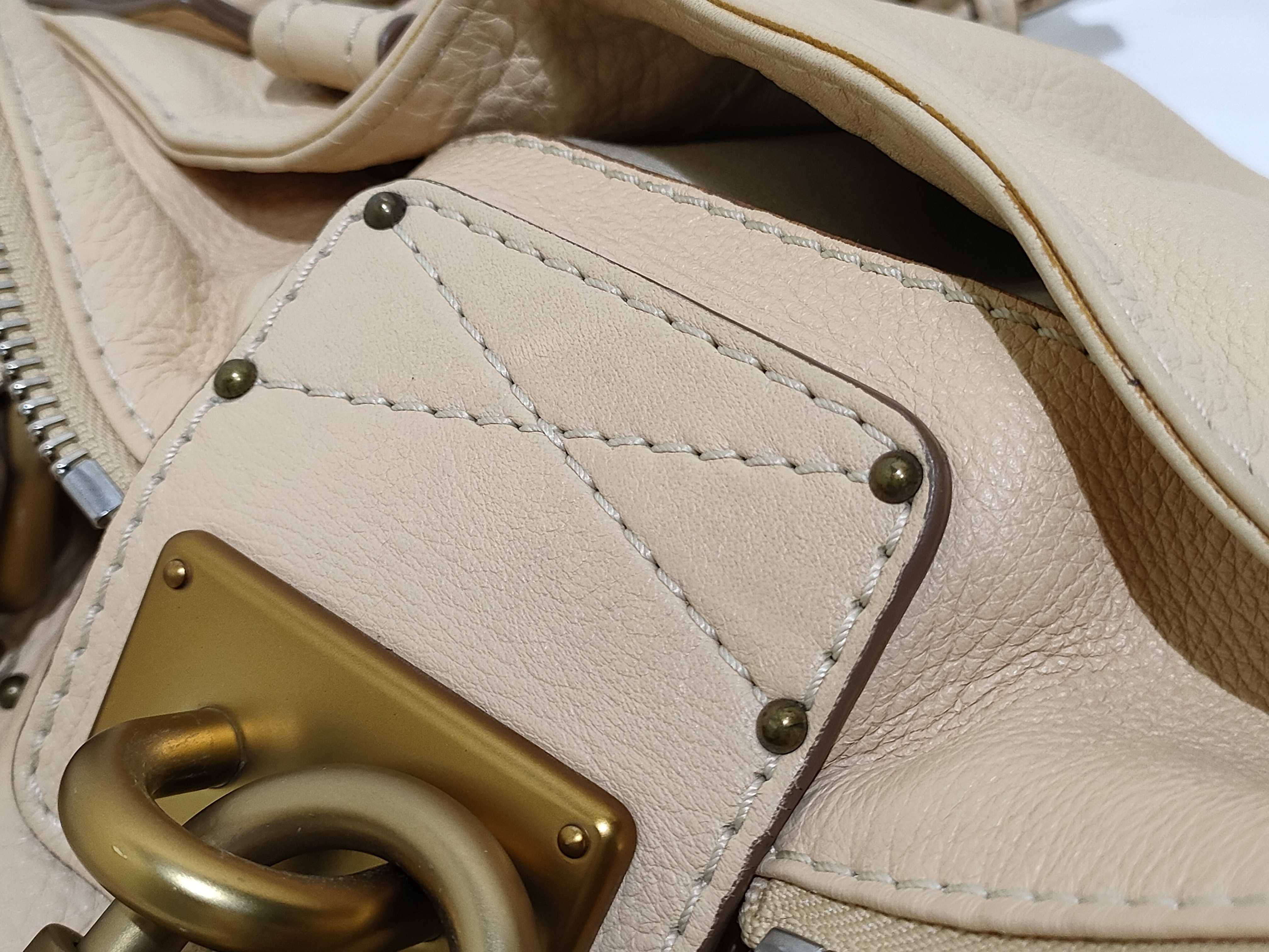 shoulder bag, leather, beige, handbag — view 15