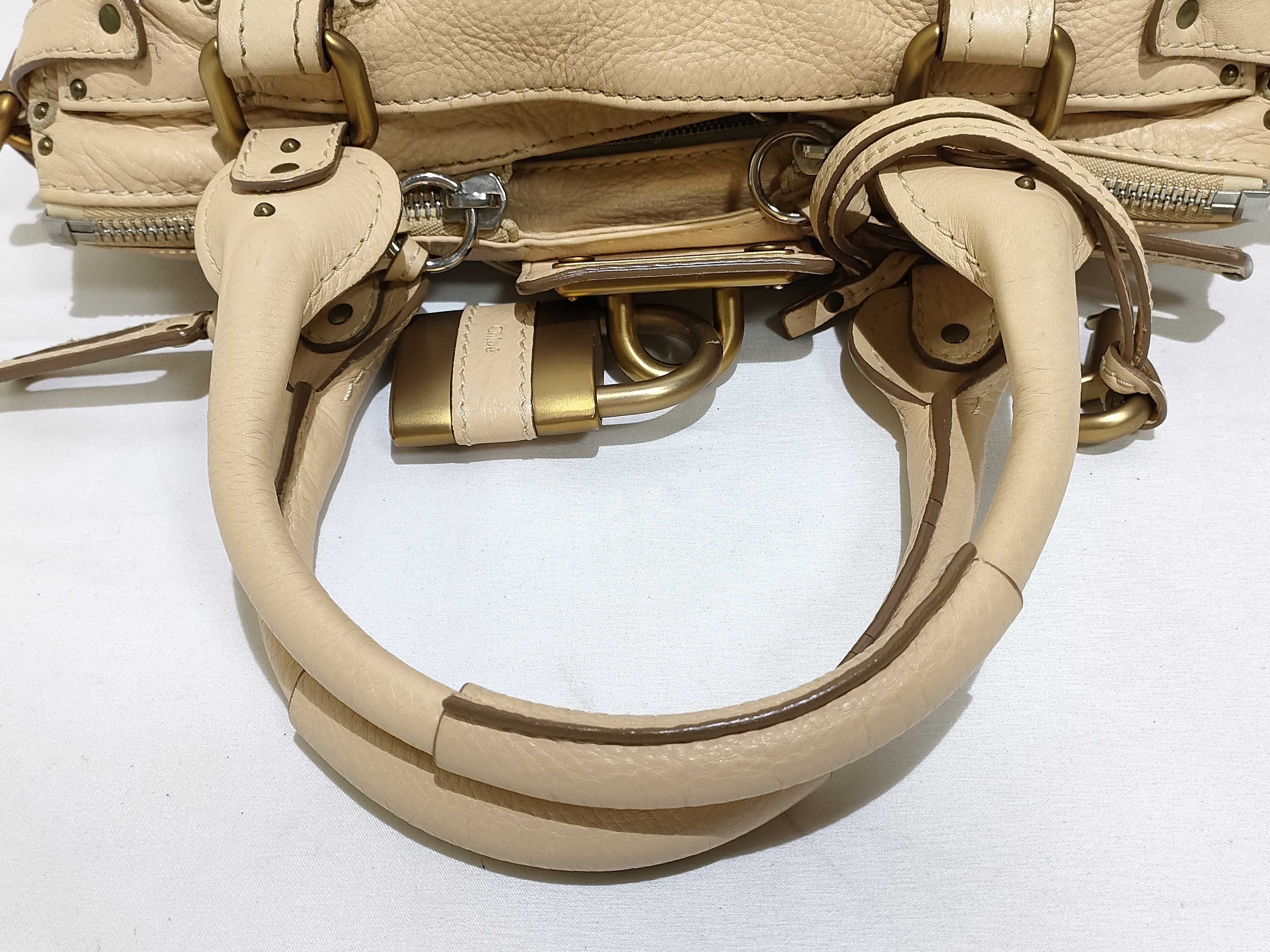 shoulder bag, leather, beige, handbag — view 3