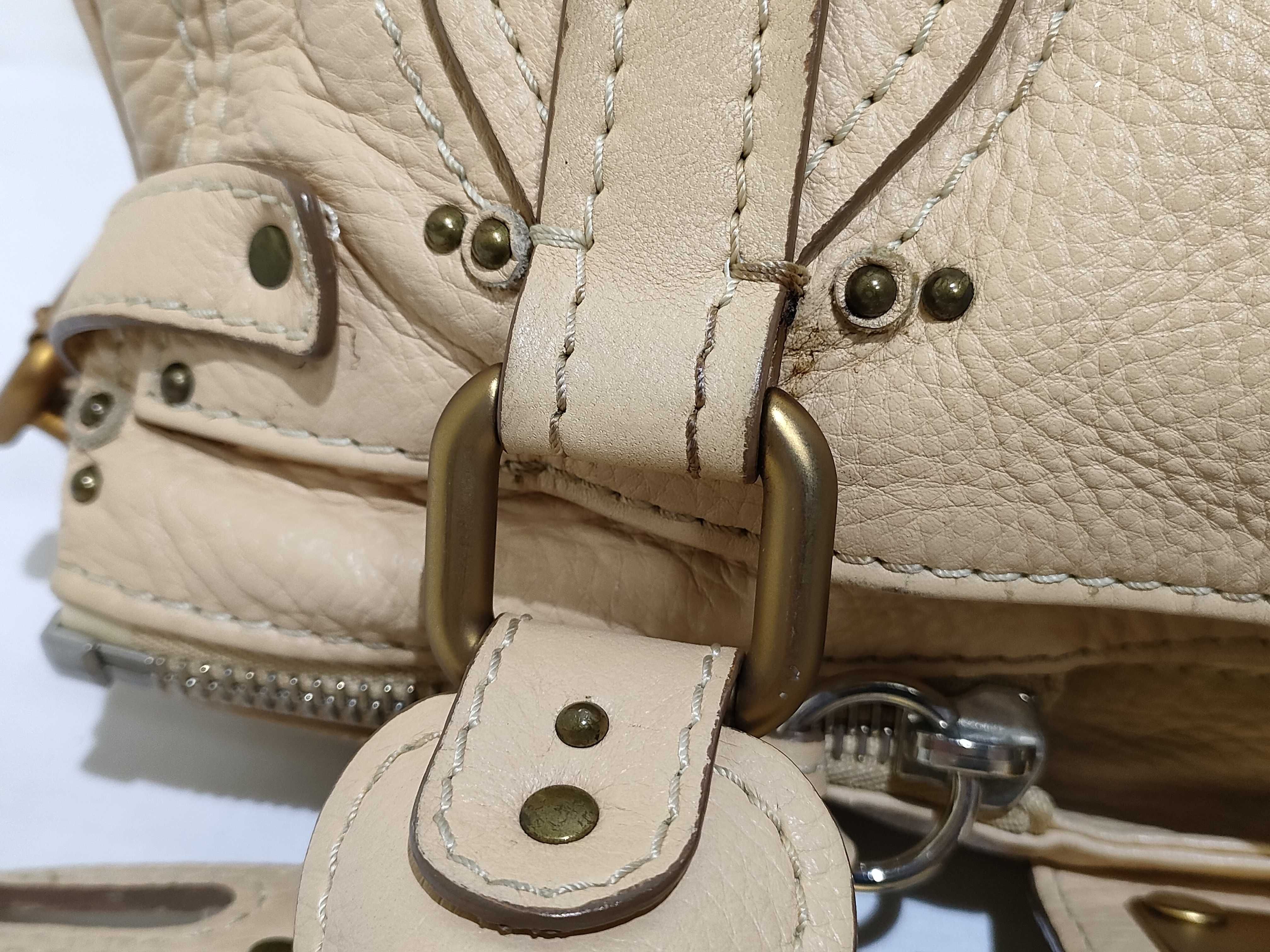 shoulder bag, leather, beige, handbag — view 5