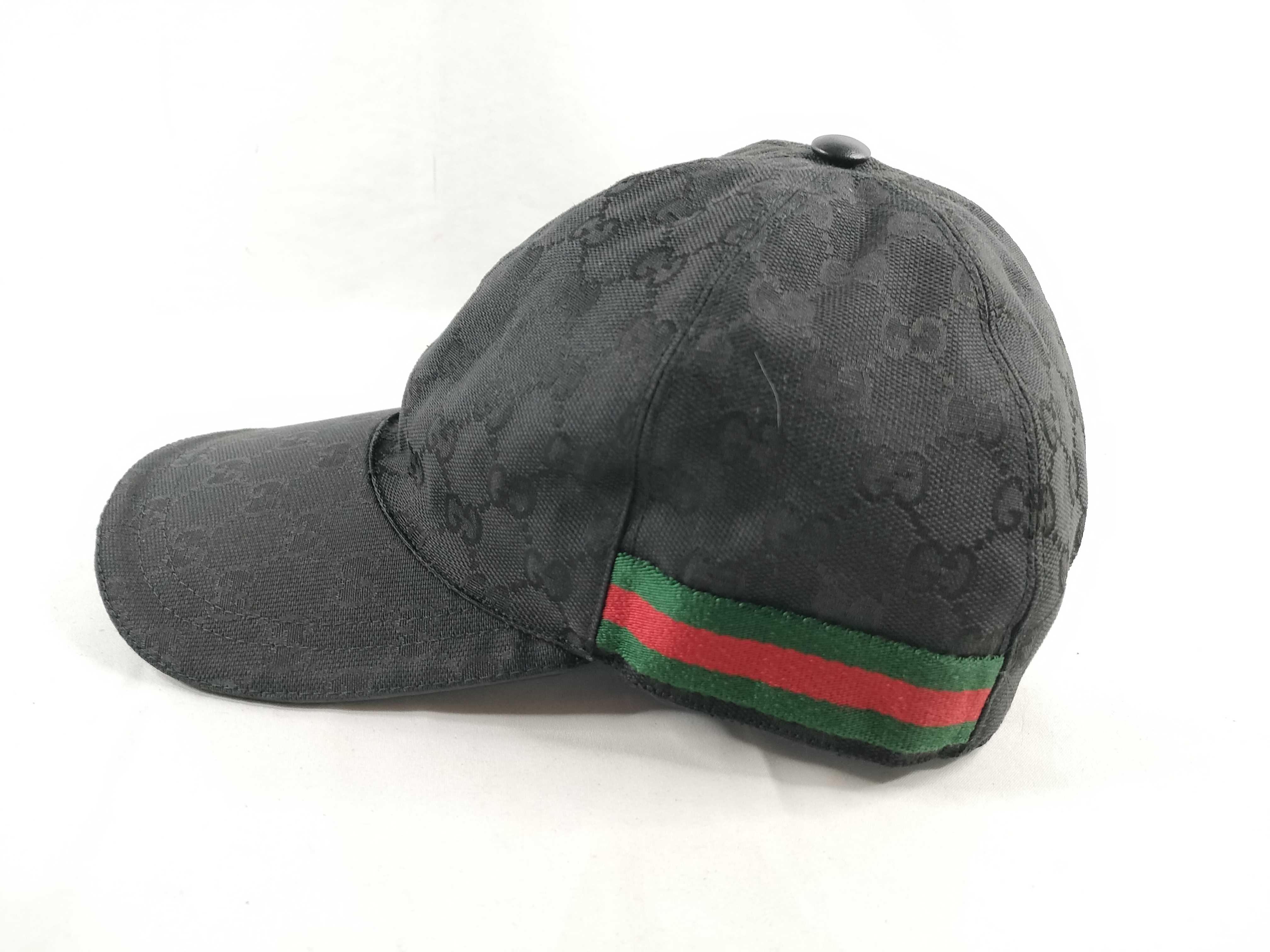 GG Canvas Cap, Sherry Canvas, Black, Other Accessories — view 2