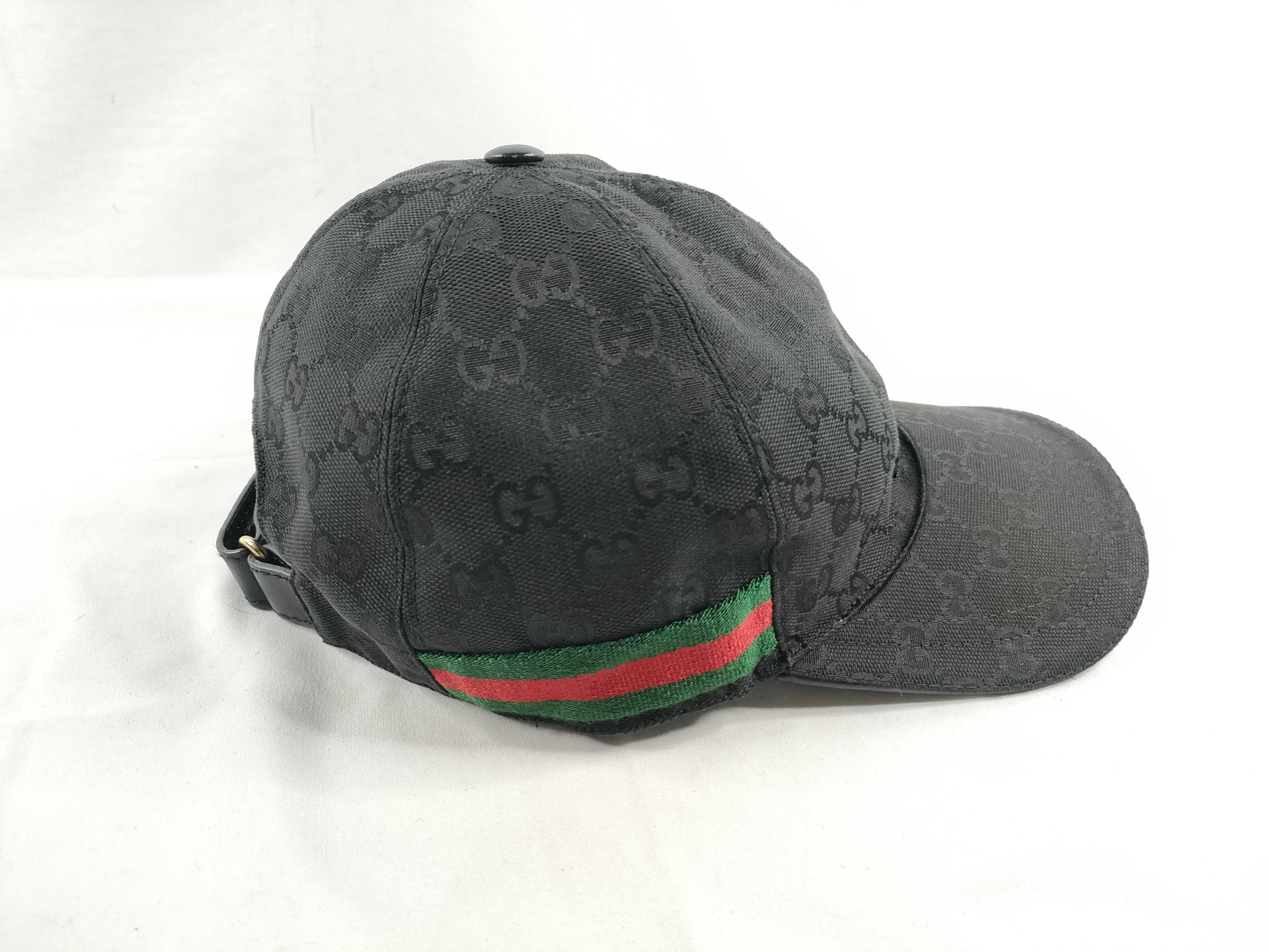 GG Canvas Cap, Sherry Canvas, Black, Other Accessories — view 4