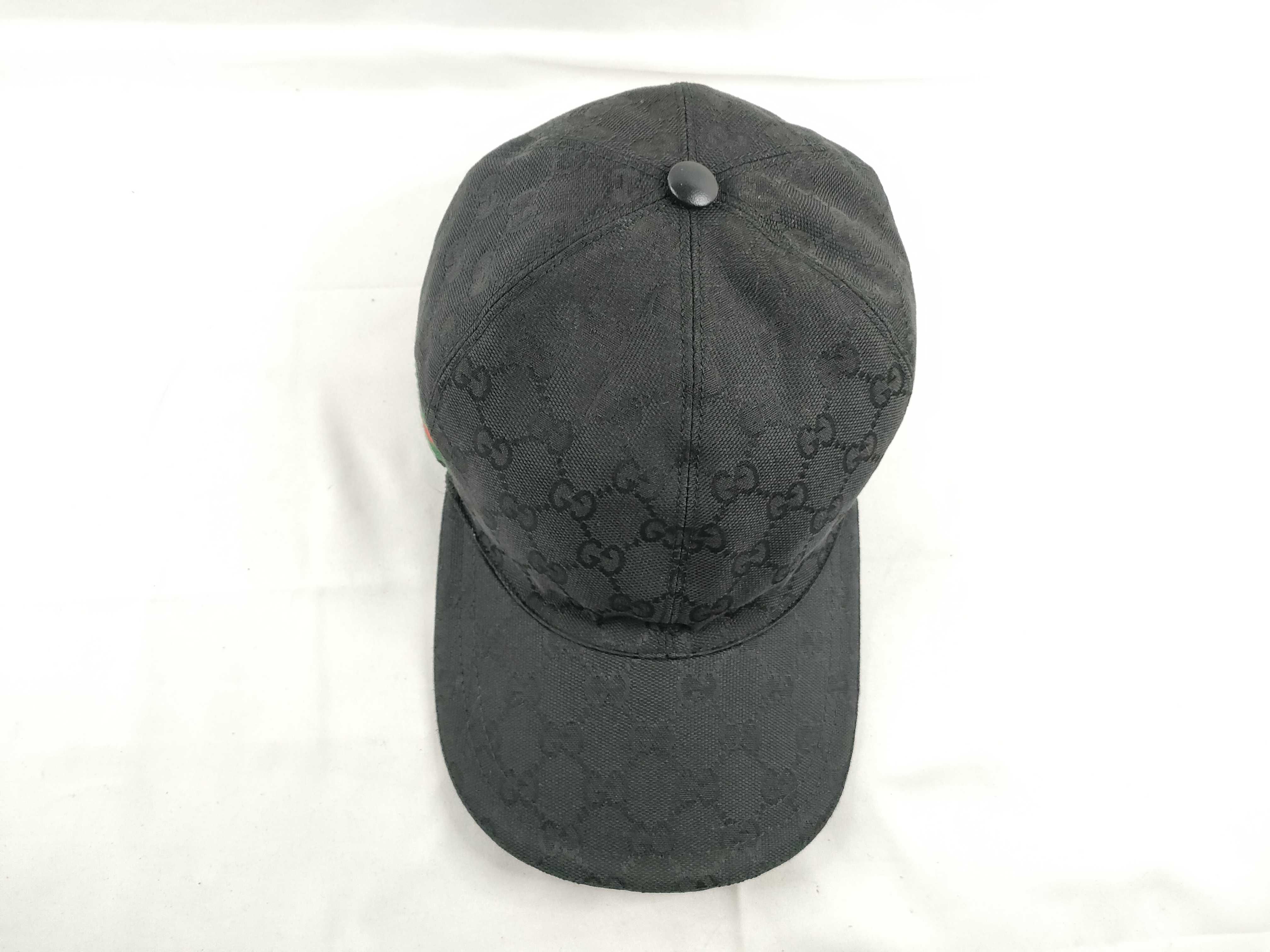 GG Canvas Cap, Sherry Canvas, Black, Other Accessories — view 5