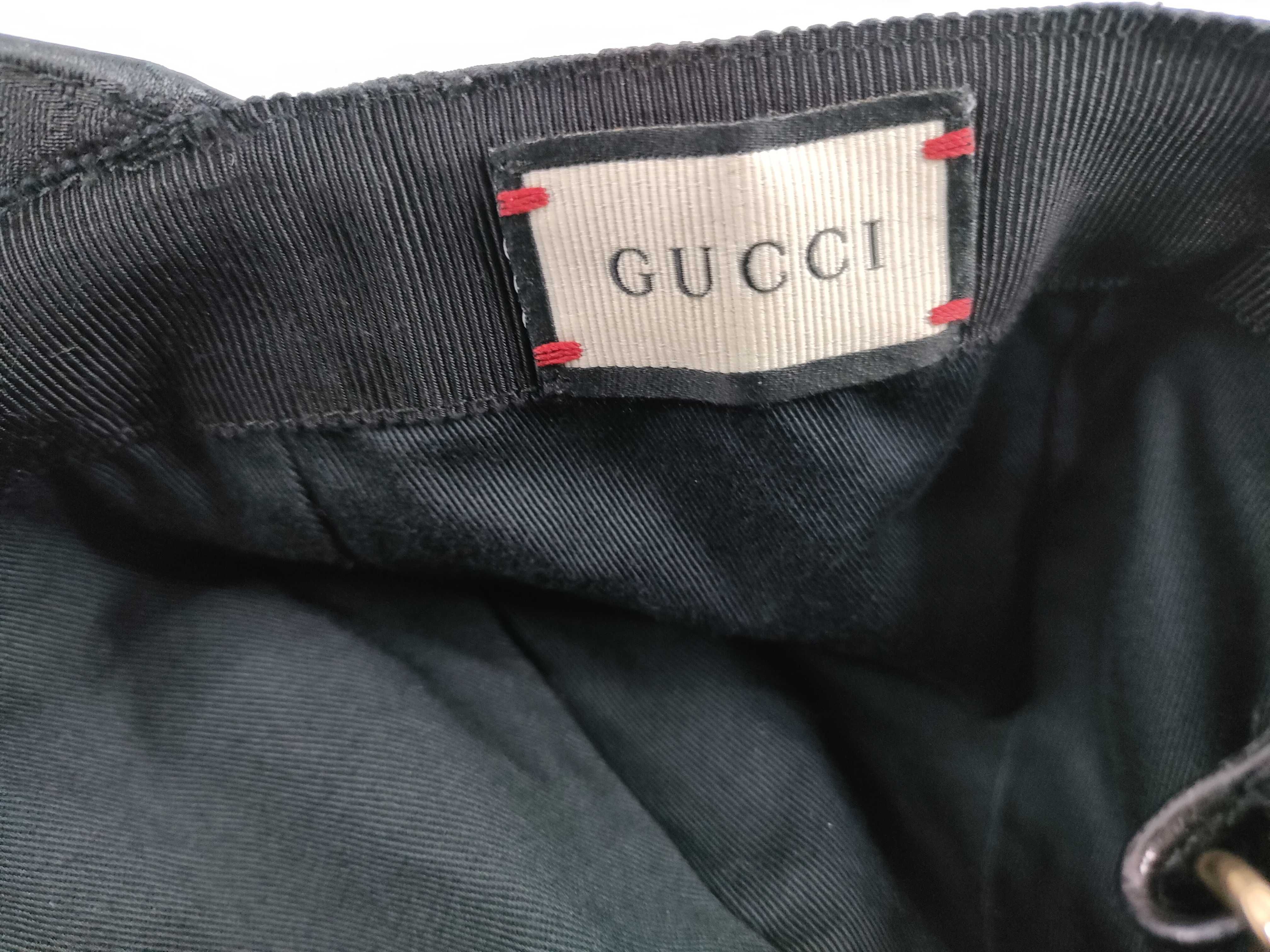 GG Canvas Cap, Sherry Canvas, Black, Other Accessories — view 7