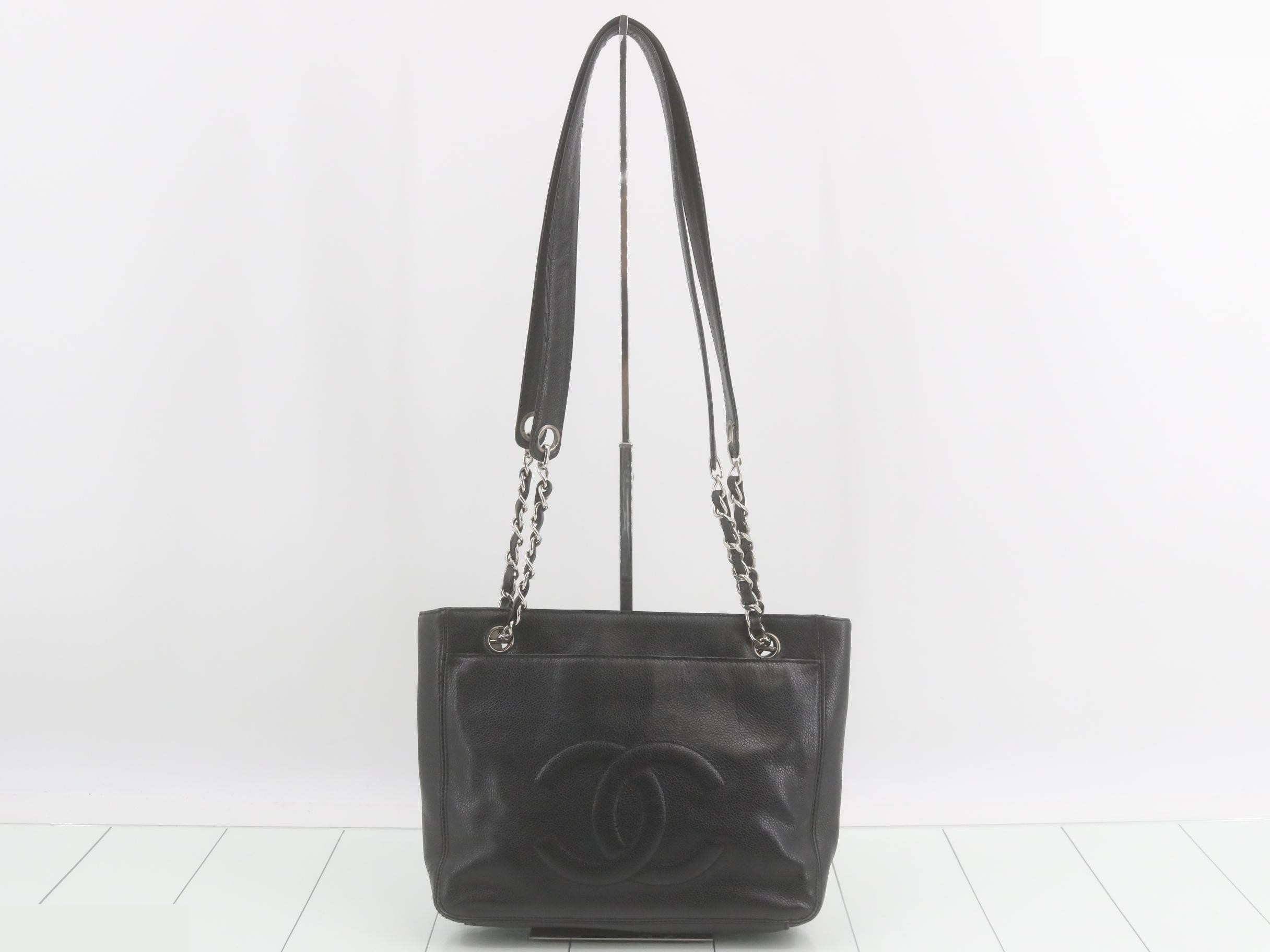Vintage Classic Tote Bag, 1998 Vintage Caviar Chain — view 2