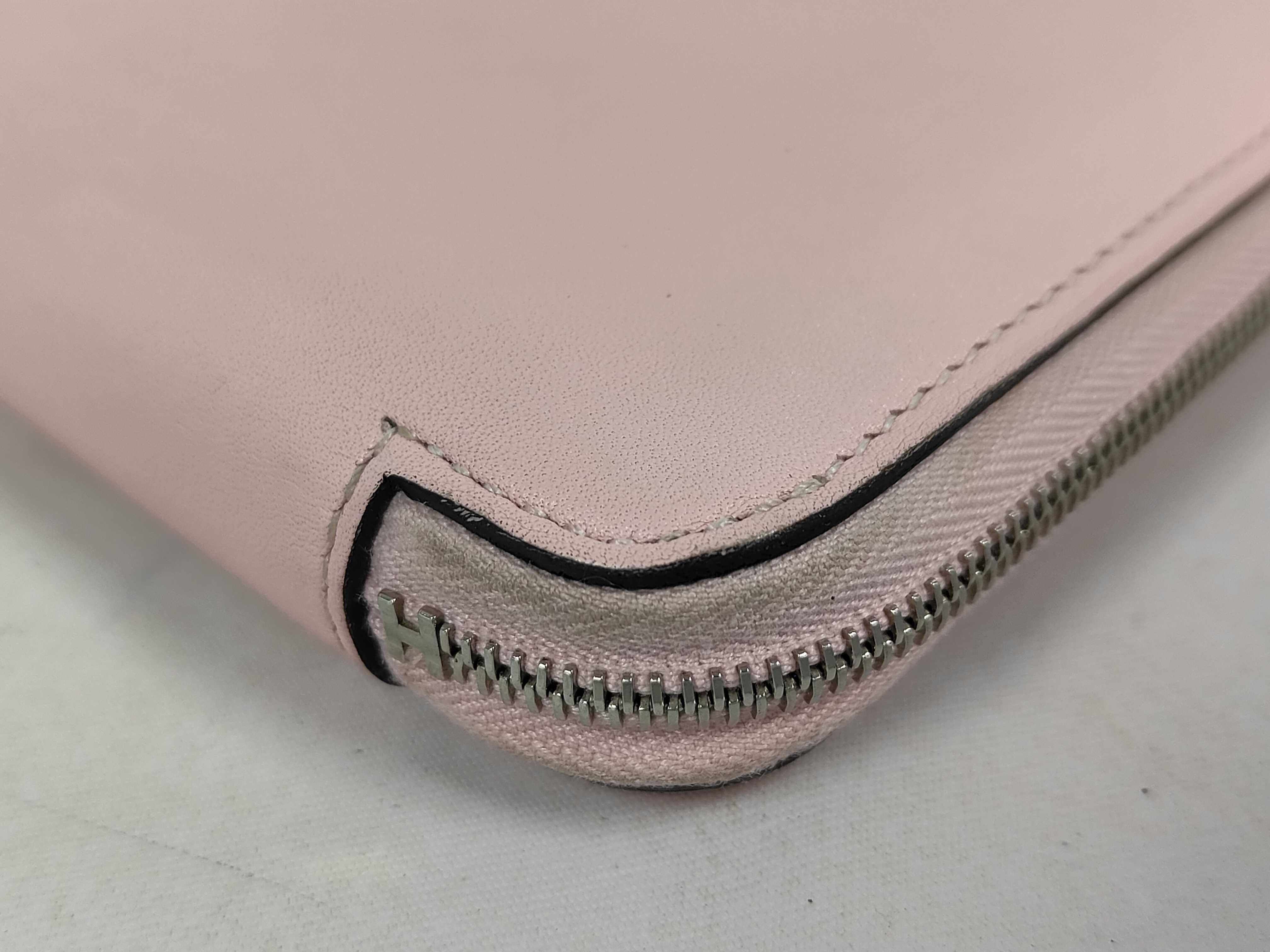 Azap Long Wallet, Veau Sikkim Leather, Pink, T Stamp — view 3