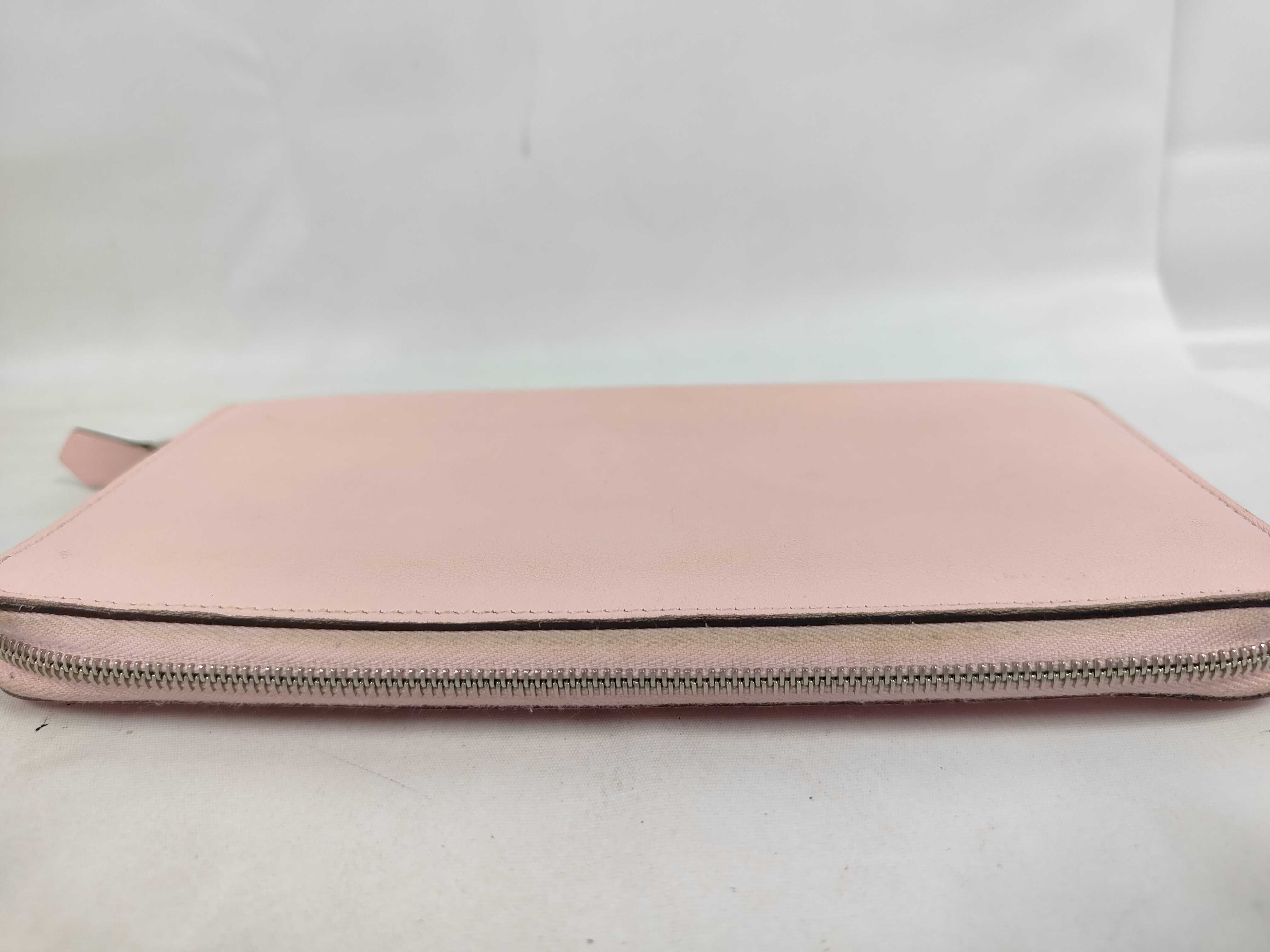Azap Long Wallet, Veau Sikkim Leather, Pink, T Stamp — view 5
