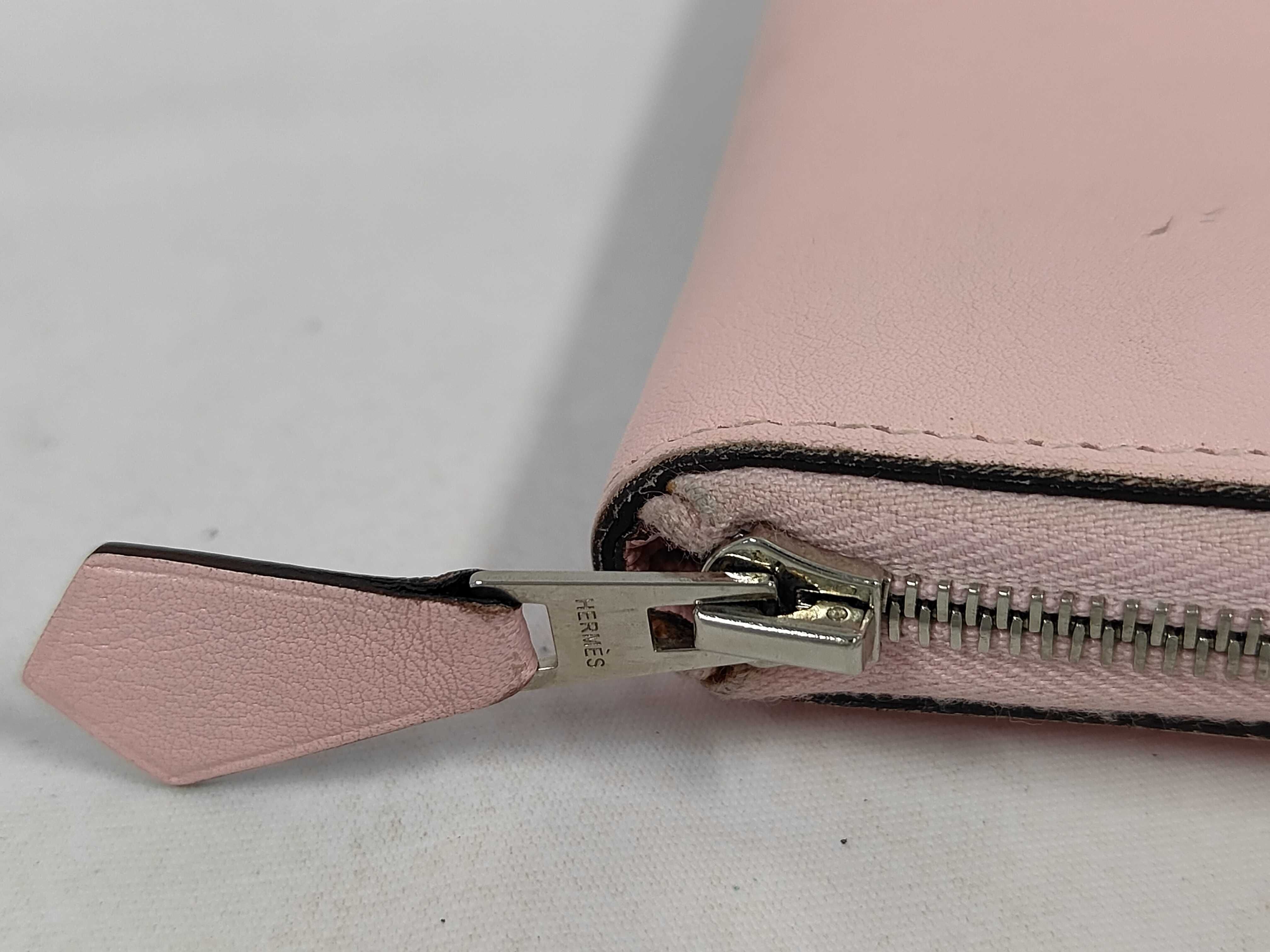 Azap Long Wallet, Veau Sikkim Leather, Pink, T Stamp — view 6