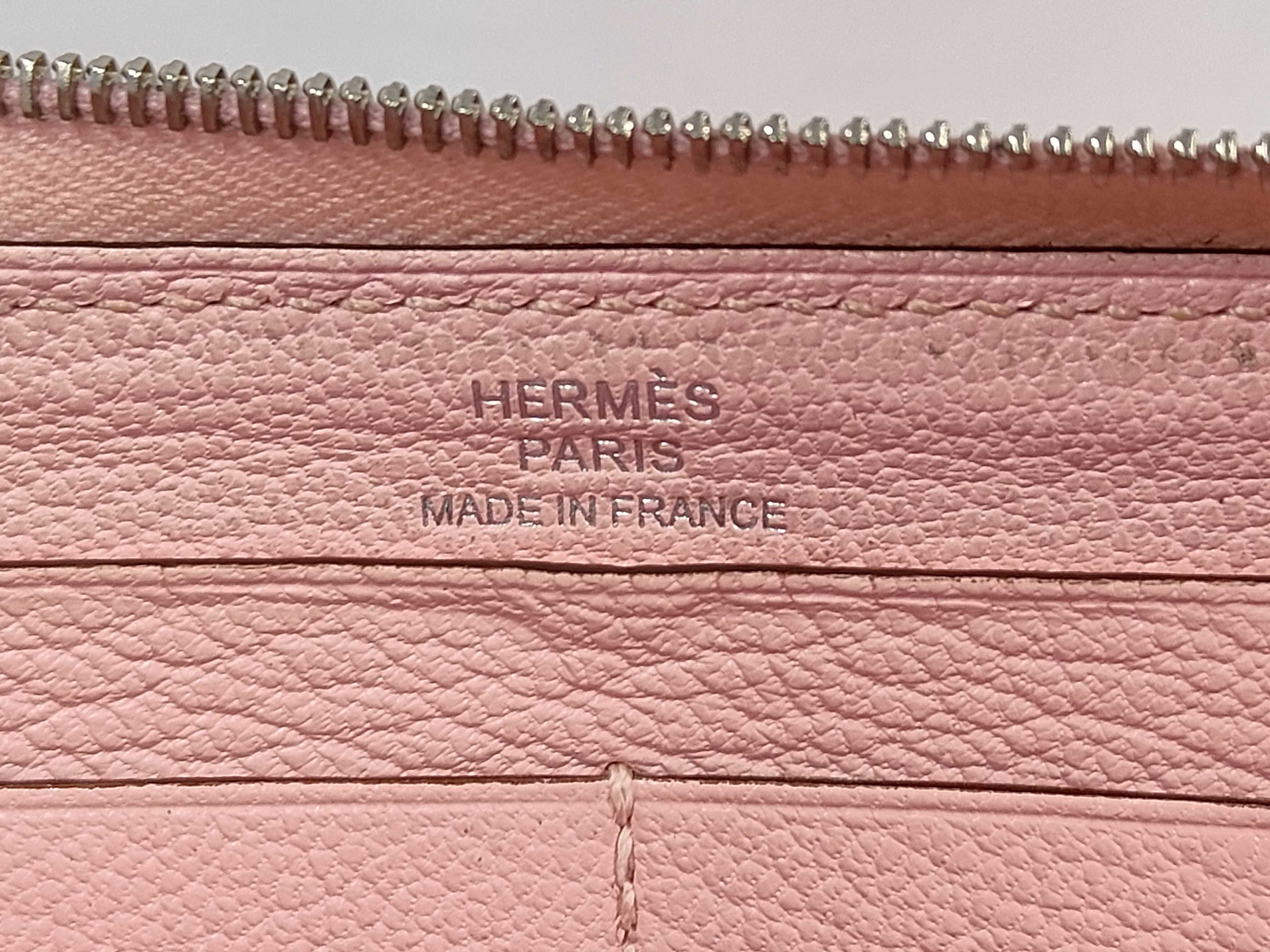 Azap Long Wallet, Veau Sikkim Leather, Pink, T Stamp — view 7