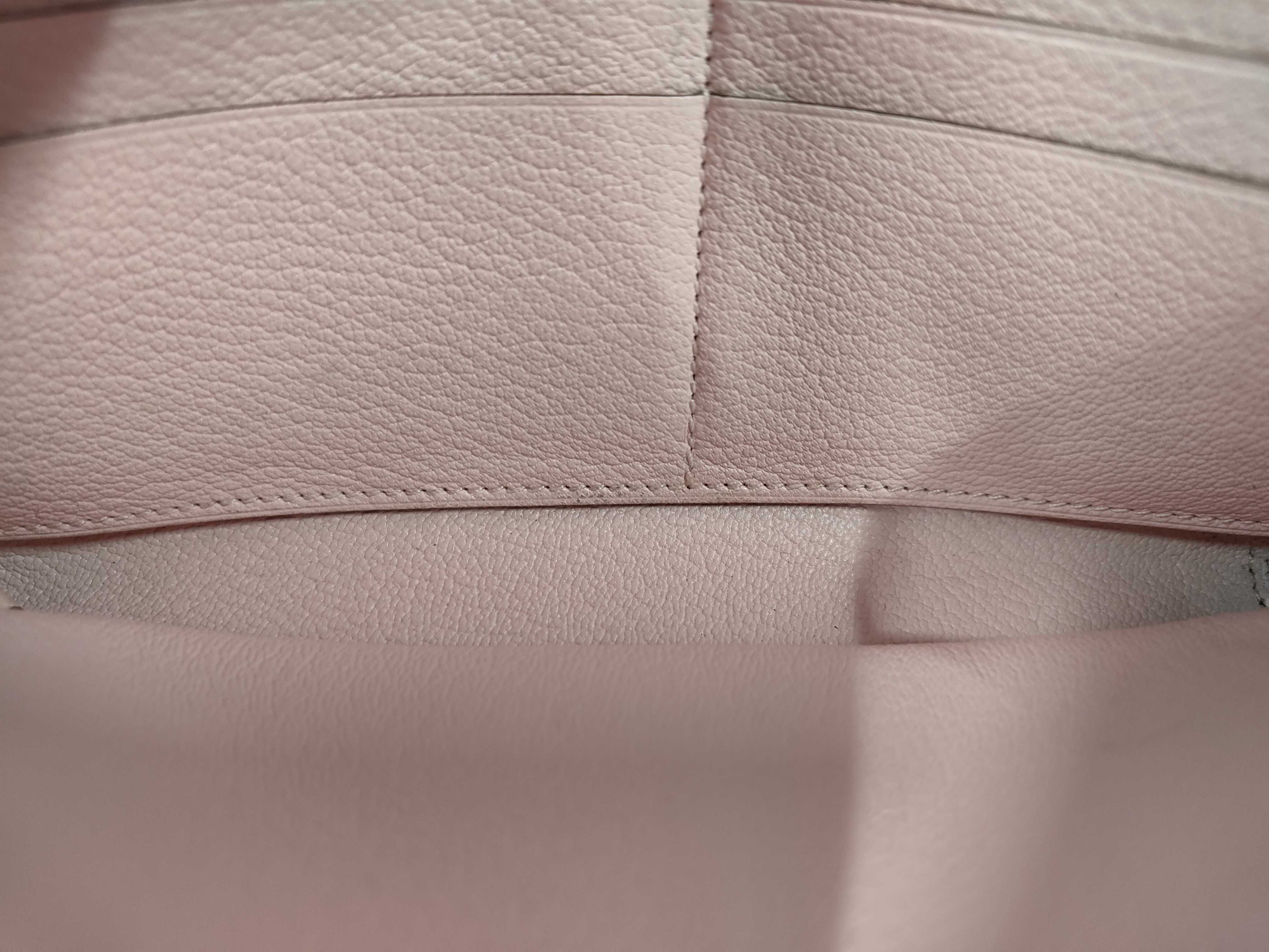 Azap Long Wallet, Veau Sikkim Leather, Pink, T Stamp — view 8